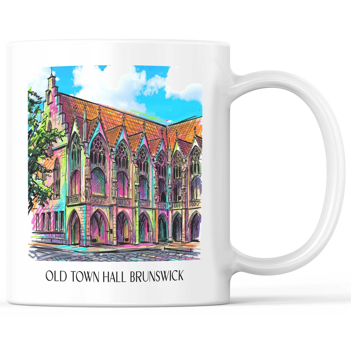 Altstadtrathaus Kaffeebecher - Braunschweig - Deutschland Becher - Kaffeetasse im Tag Graffiti Stil - favplace