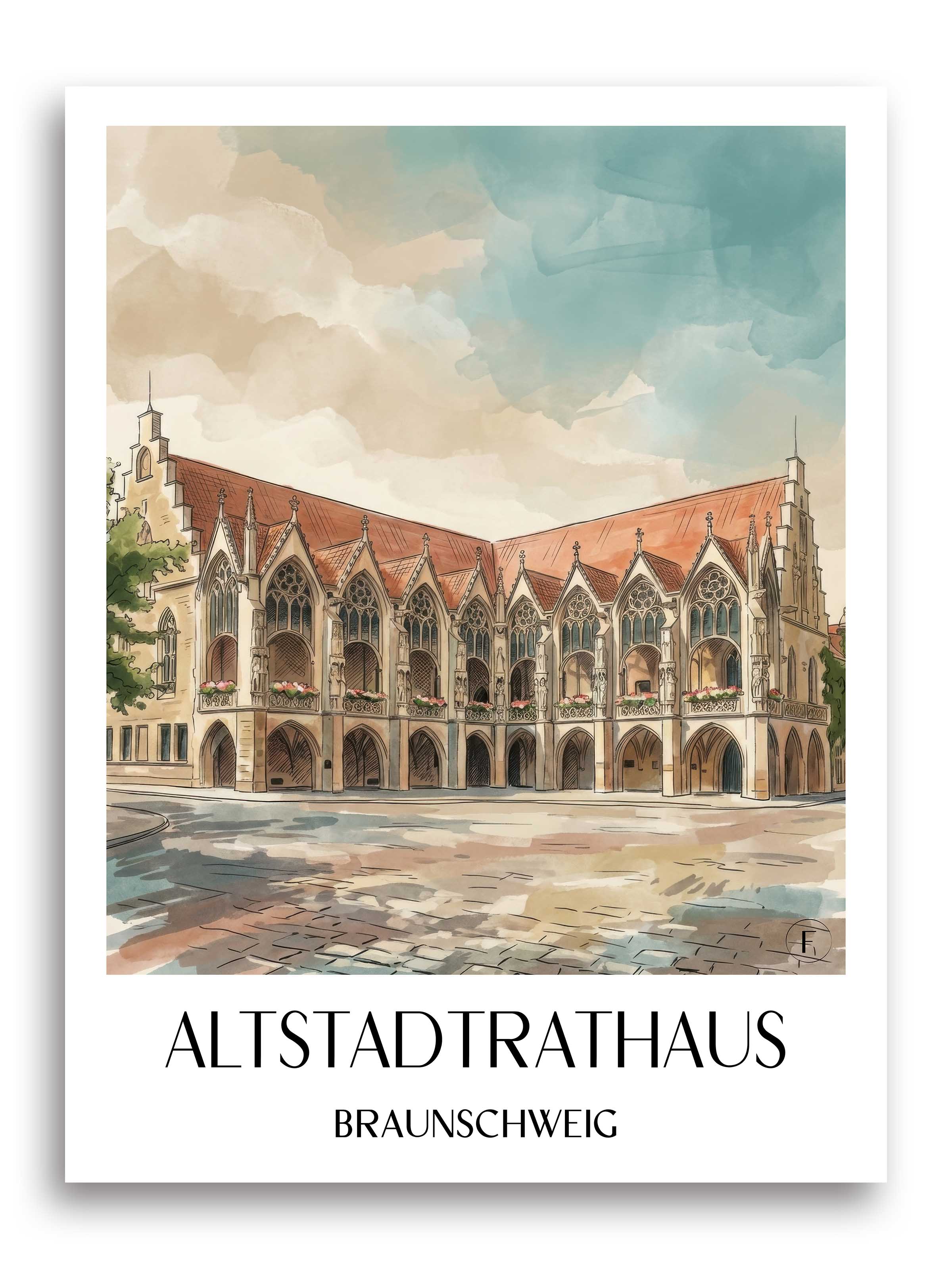 altstadtrathaus-braunschweig-deutschland-poster-aquarell