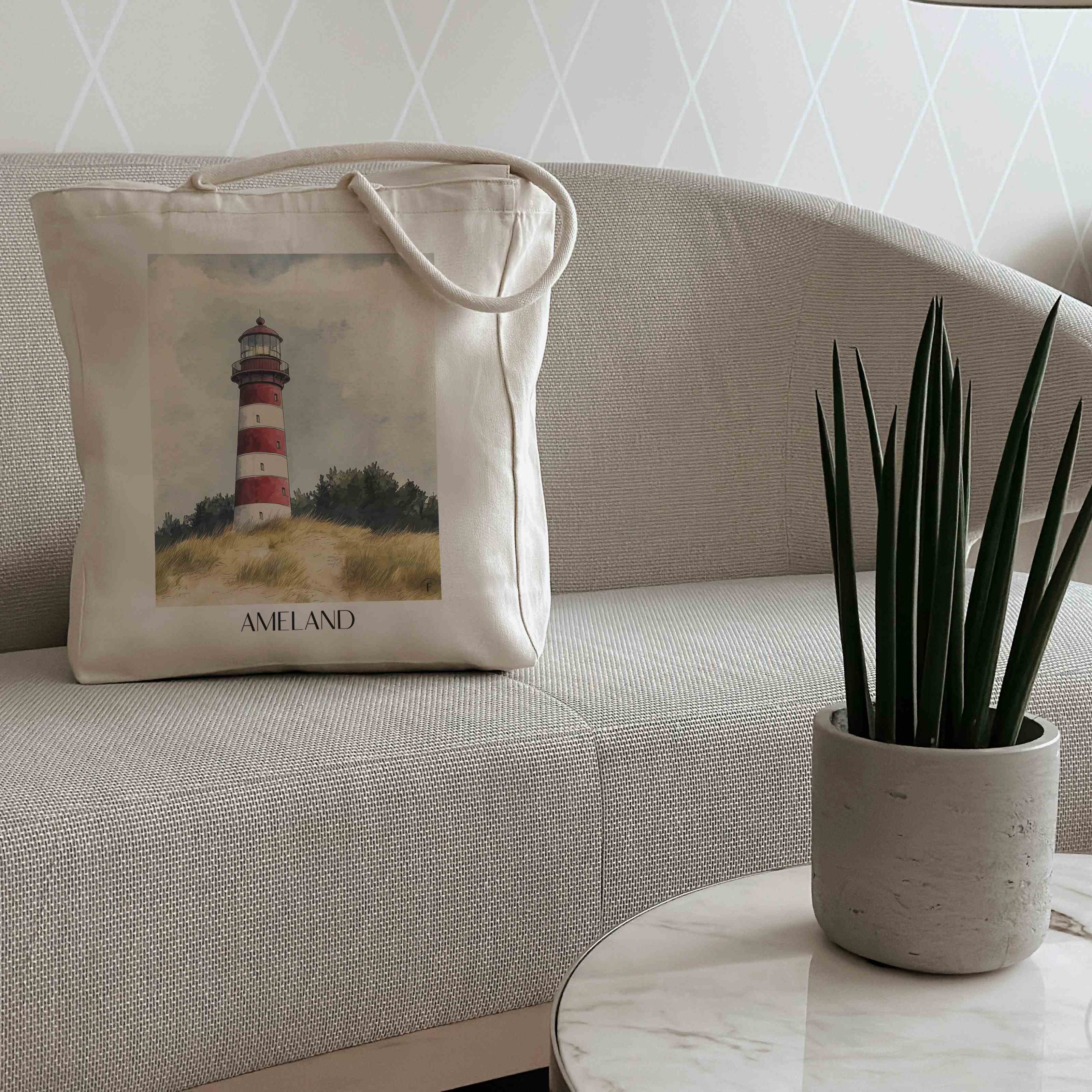 ameland-niederlande-einkaufstasche-aquarell