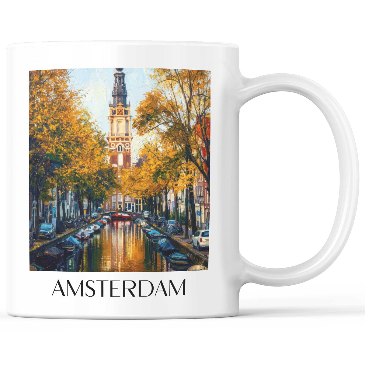 Amsterdam - Niederlande Becher - Kaffeetasse im Ölgemälde Stil - favplace