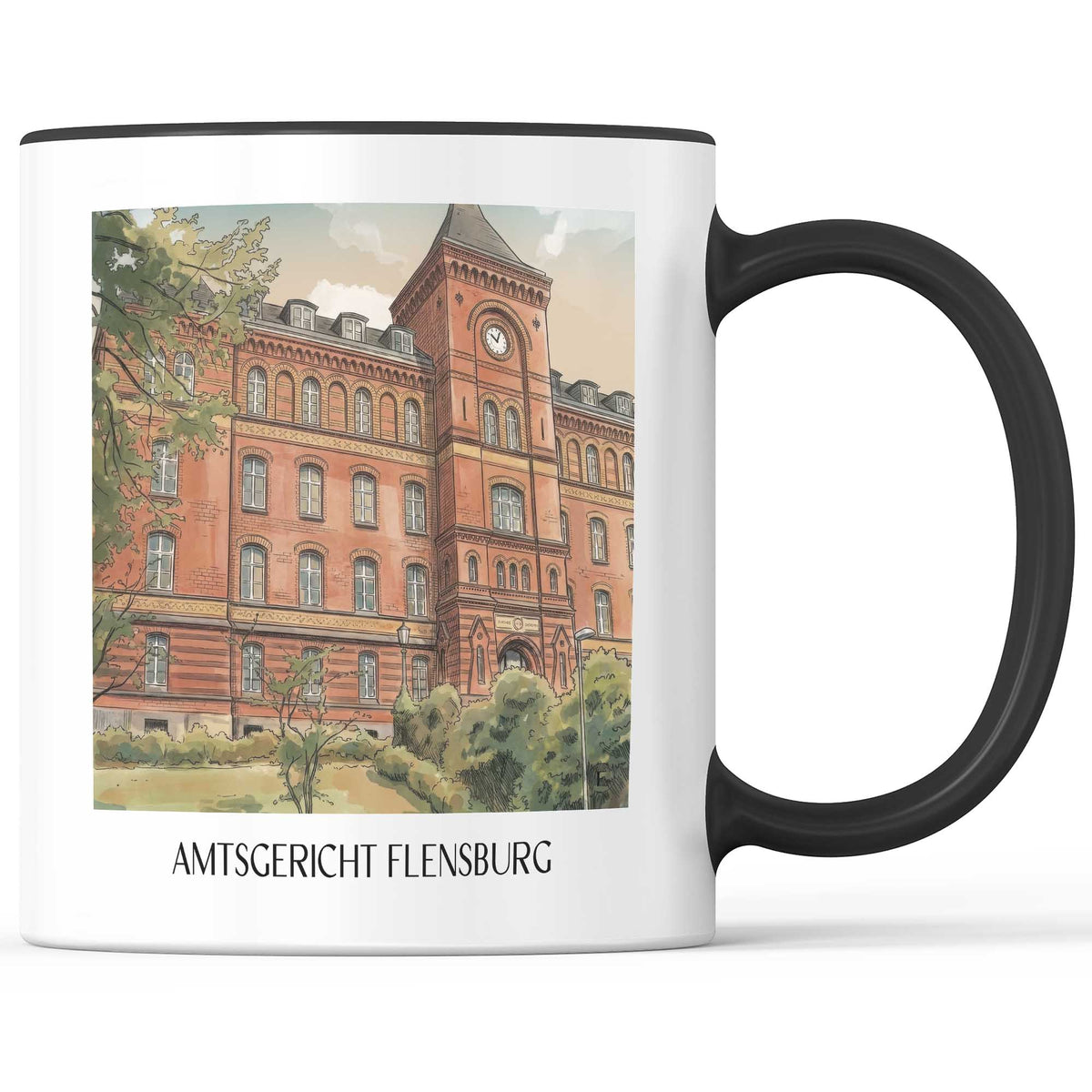 amtsgericht-flensburg-deutschland-kaffeebecher-aquarell