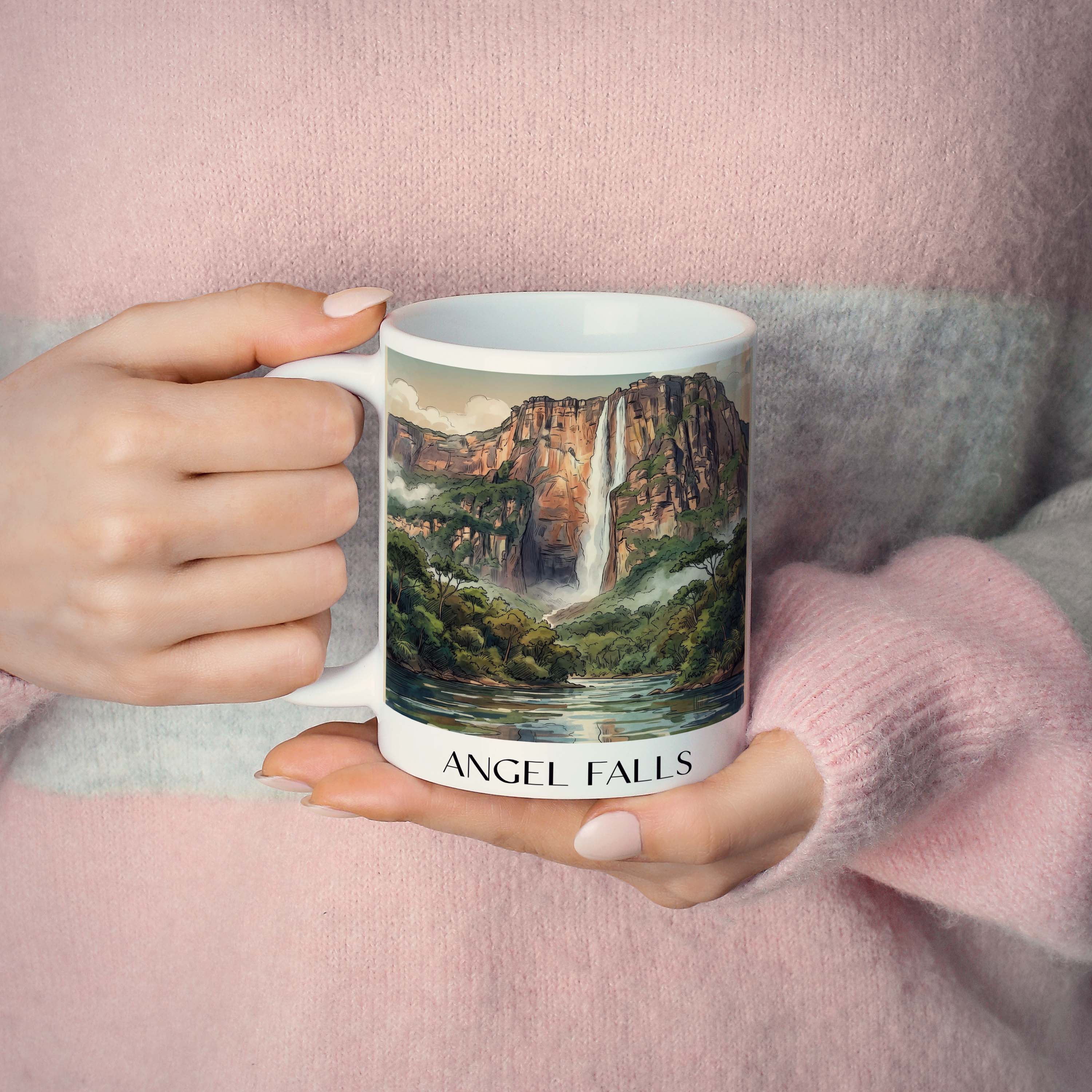 angel-falls-venezuela-kaffeebecher-aquarell