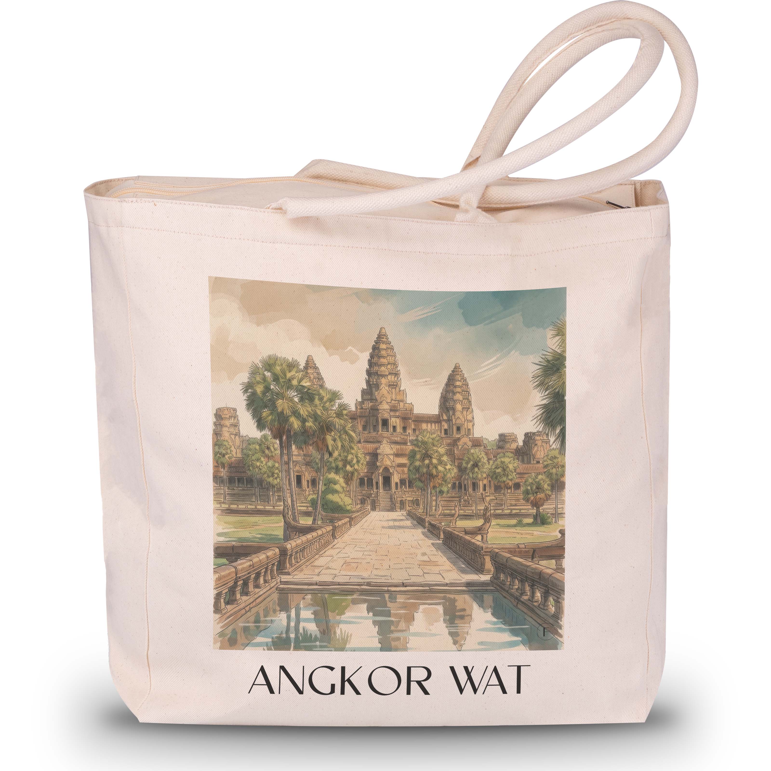 angkor-wat-kambodscha-einkaufstasche-aquarell
