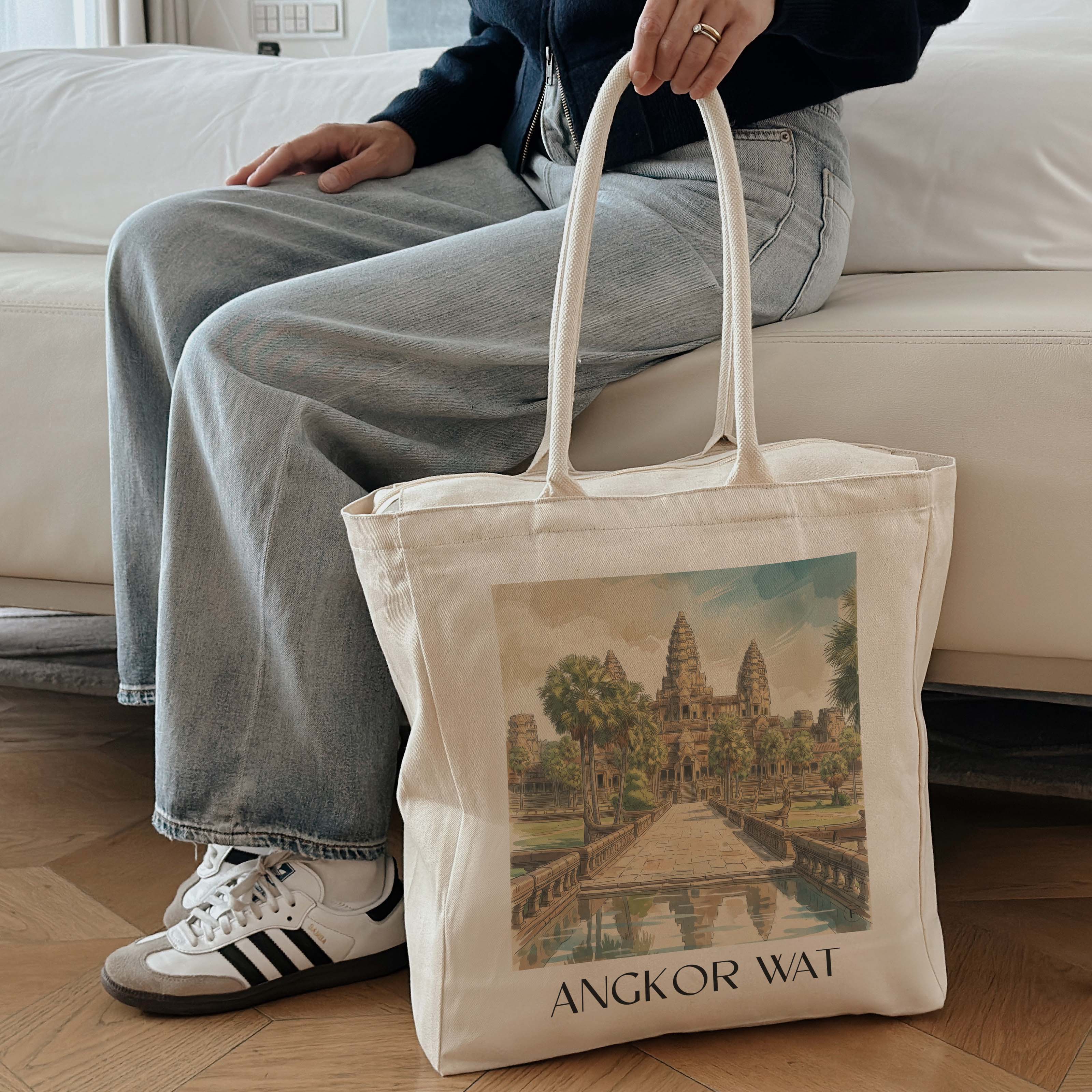 angkor-wat-kambodscha-einkaufstasche-aquarell