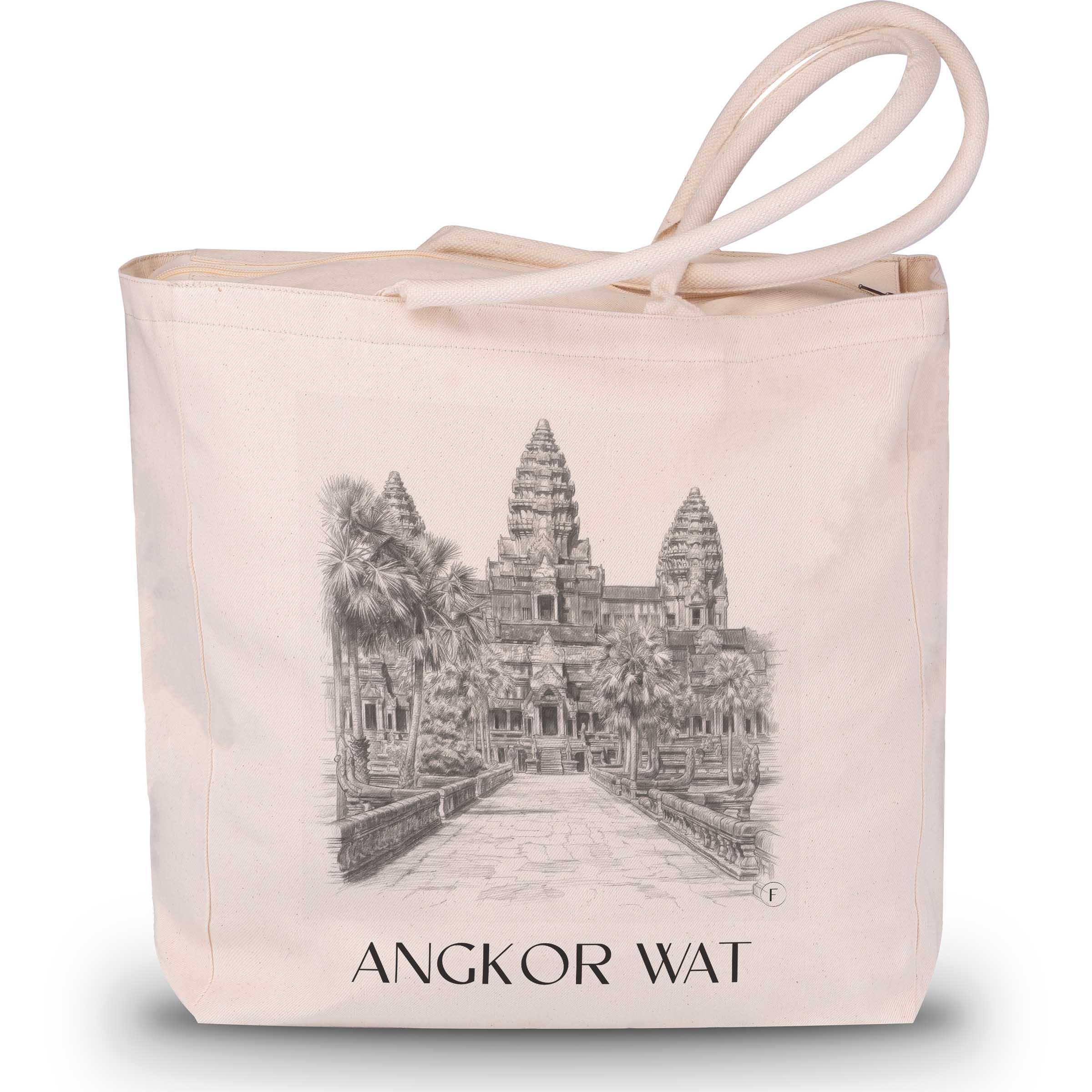 angkor-wat-kambodscha-einkaufstasche-bleistift-zeichnung-drawing