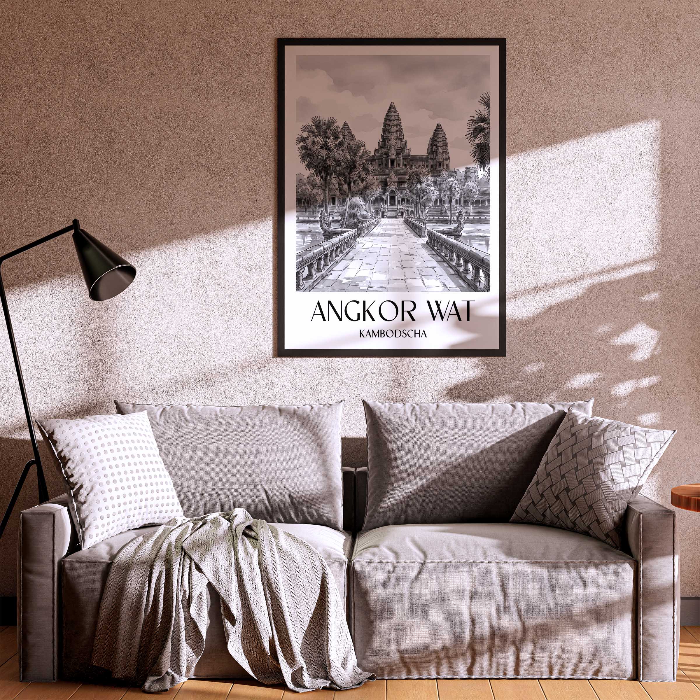 angkor-wat-kambodscha-poster-aquarell-schwarz-weiss