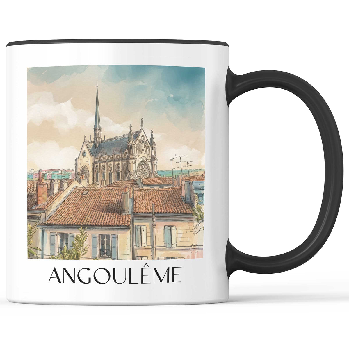 angoulême-charente-frankreich-kaffeebecher-aquarell