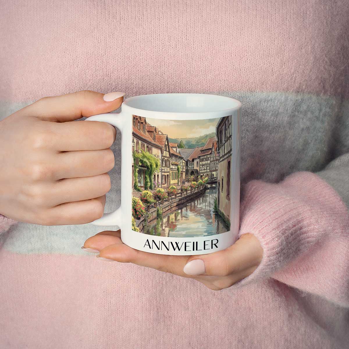 annweiler-pfälzerwald-deutschland-kaffeebecher-aquarell