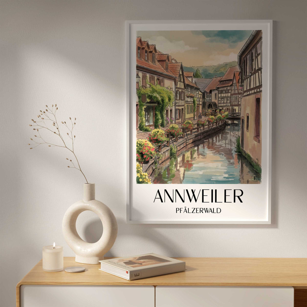 annweiler-pfälzerwald-deutschland-poster-aquarell