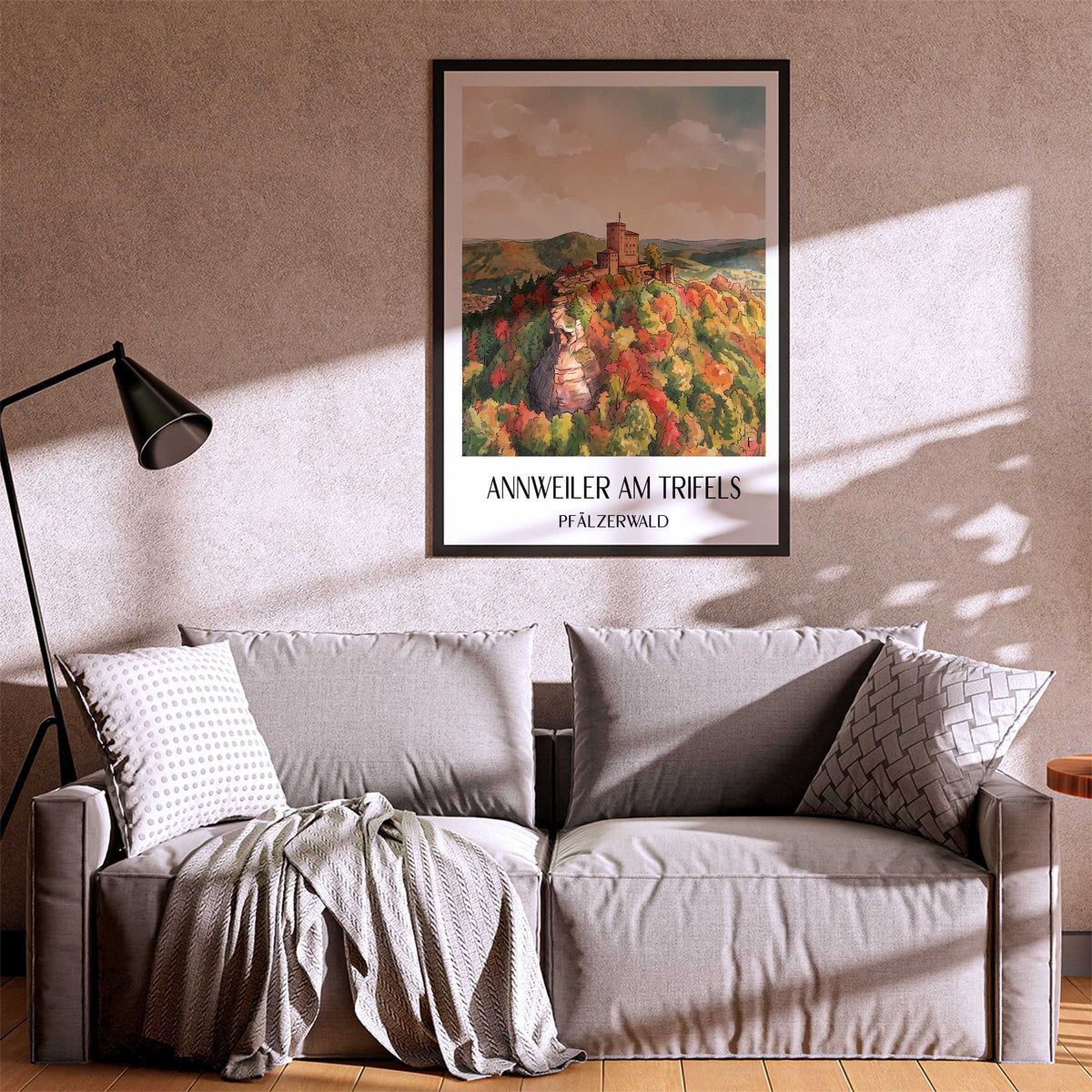 annweiler-am-trifels-pfälzerwald-deutschland-poster-aquarell
