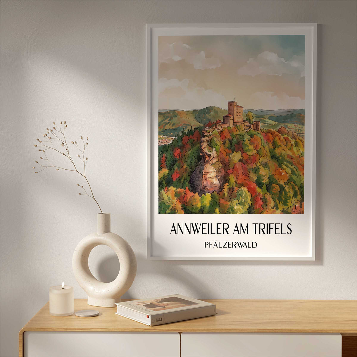 annweiler-am-trifels-pfälzerwald-deutschland-poster-aquarell