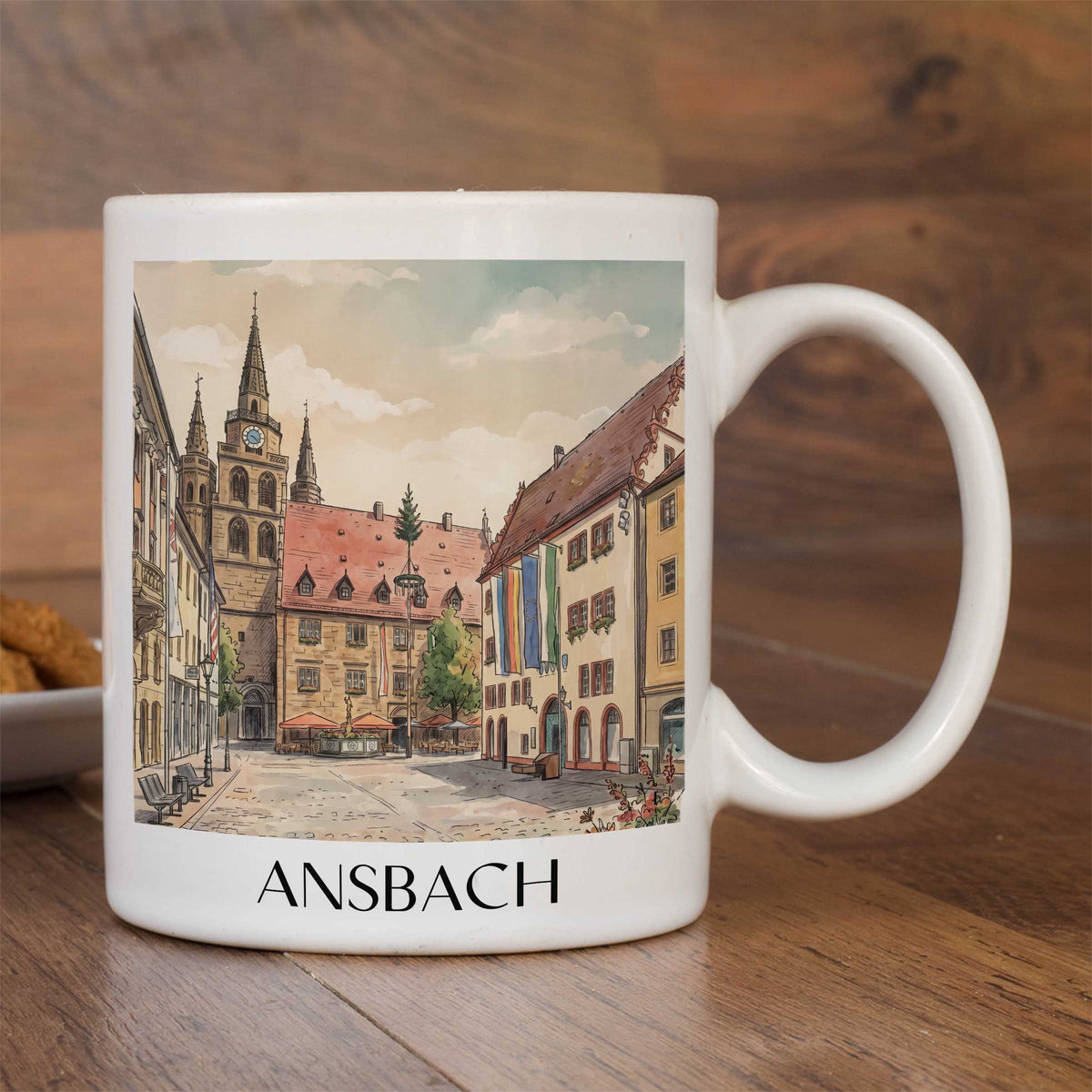 ansbach-mittelfranken-deutschland-kaffeebecher-aquarell
