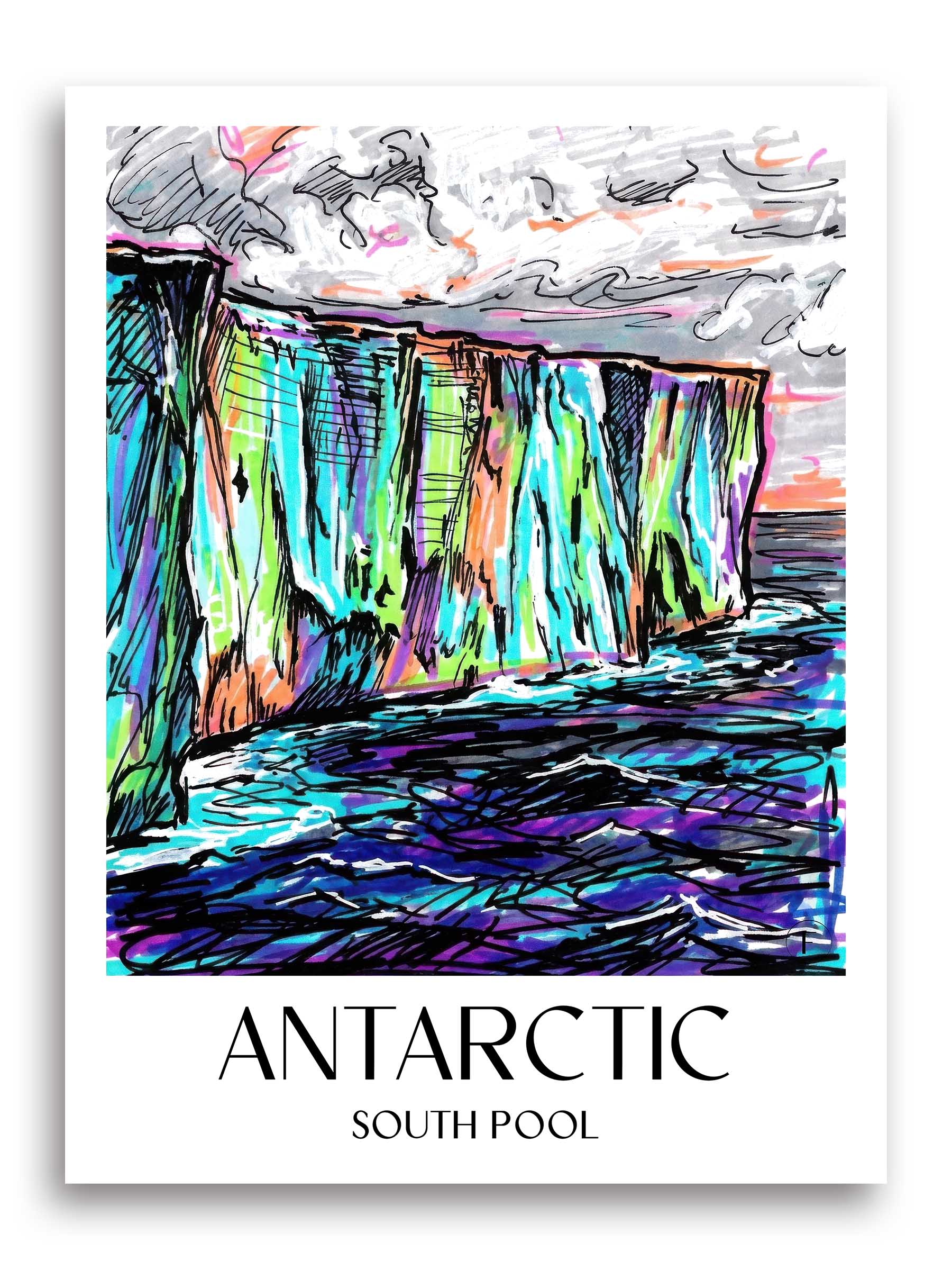 Antarktis Poster - - Südpol Kunstdruck - Tag Graffiti von A4 bis A1 - favplace