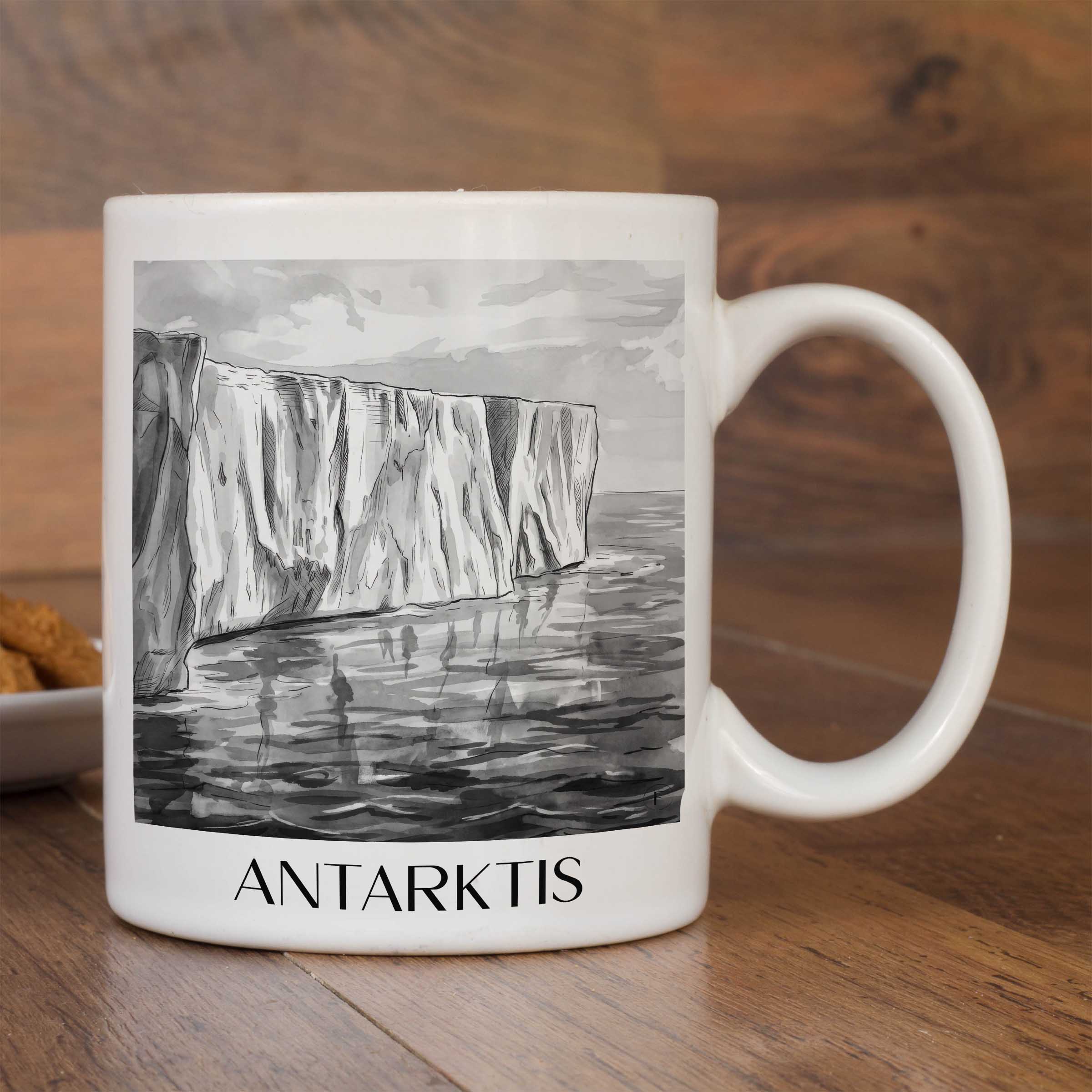 antarktis-südpol-kaffeebecher-aquarell-schwarz-weiss
