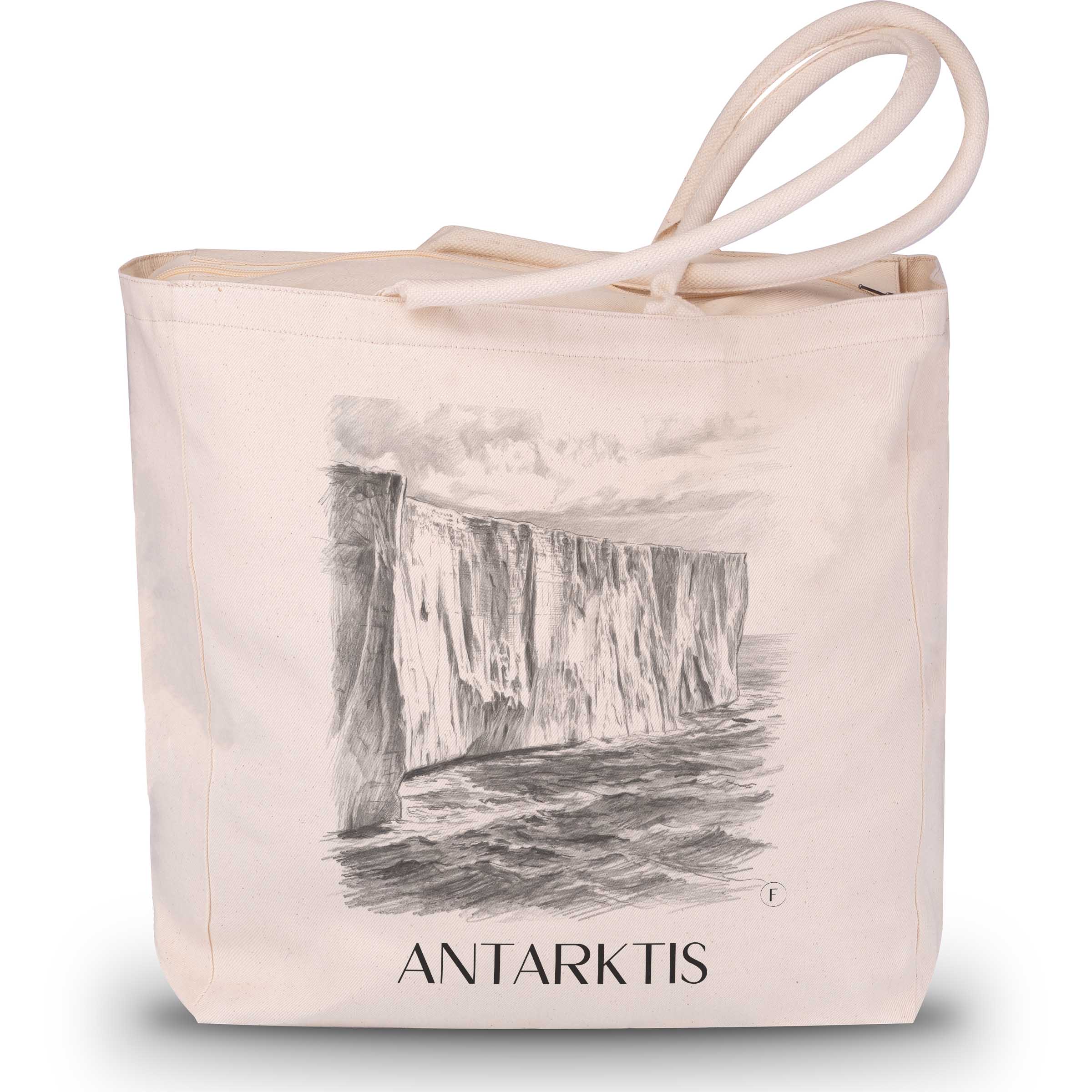 antarktis-südpol-einkaufstasche-bleistift-zeichnung-drawing