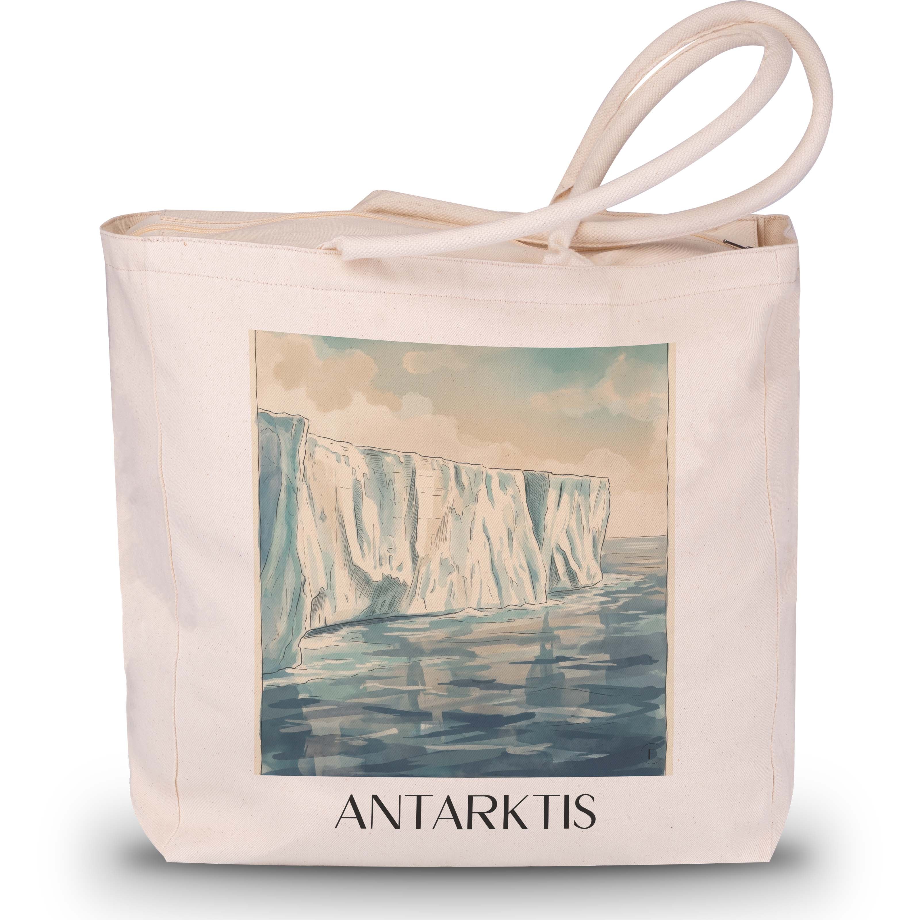antarktis-einkaufstasche-aquarell