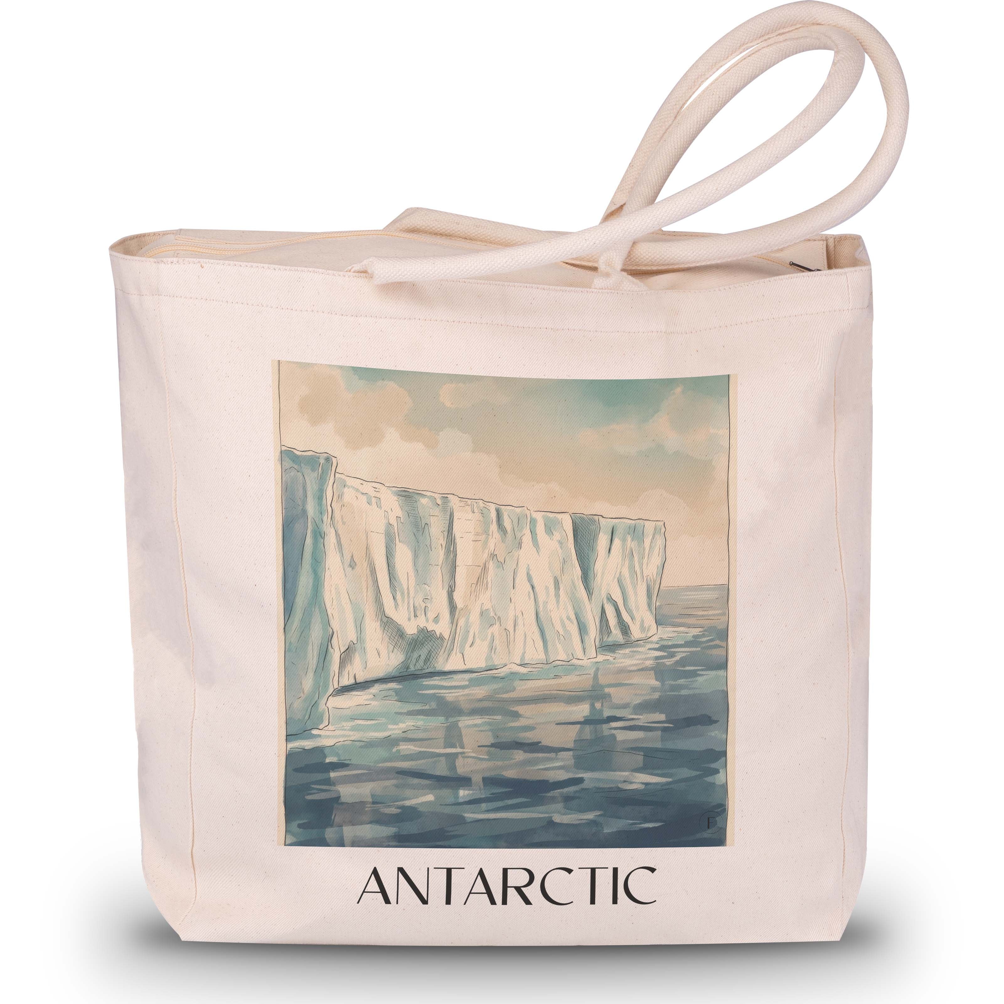Antarktis Tote Bag - Einkaufstasche im Aquarell Stil - favplace