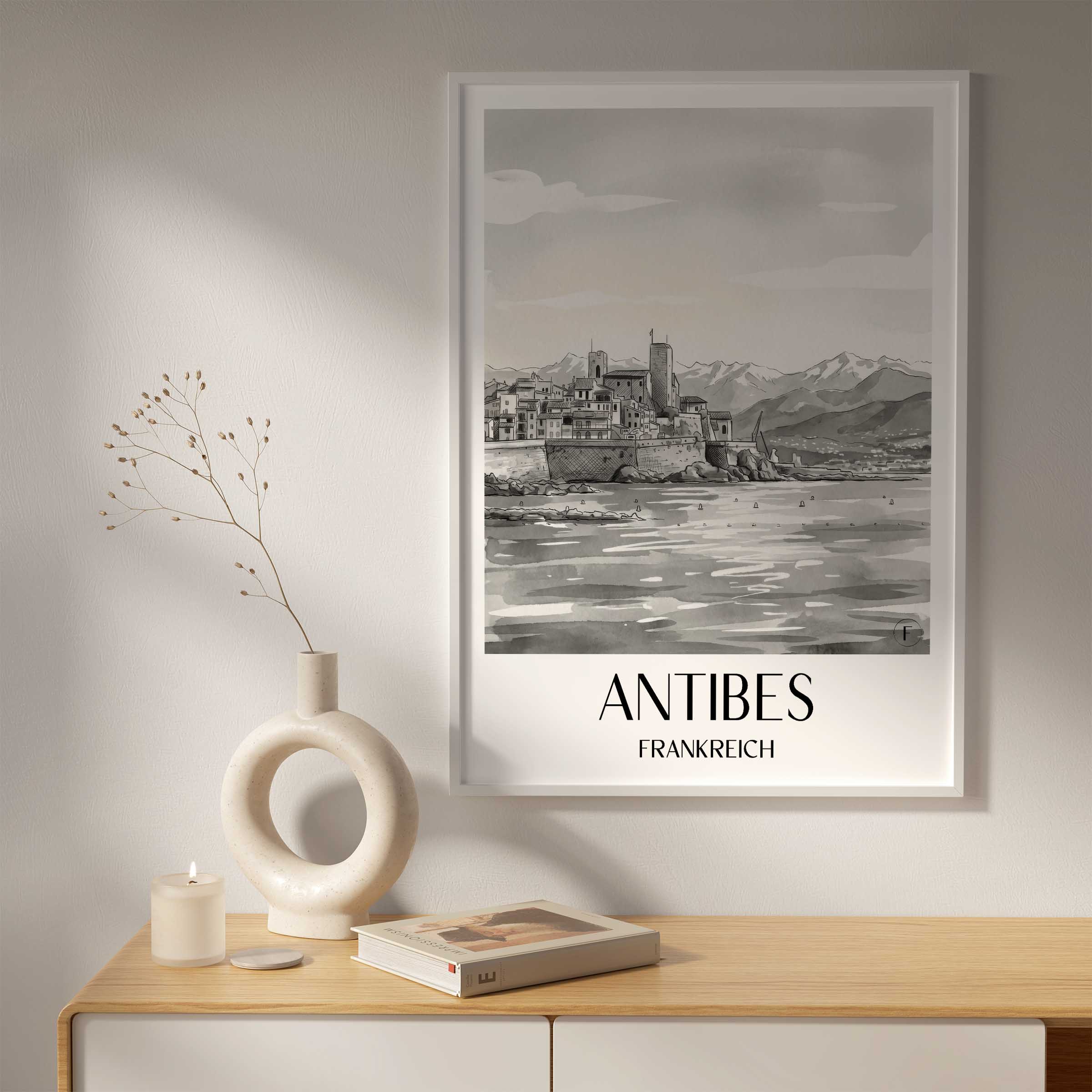 antibes-frankreich-poster-aquarell-schwarz-weiss