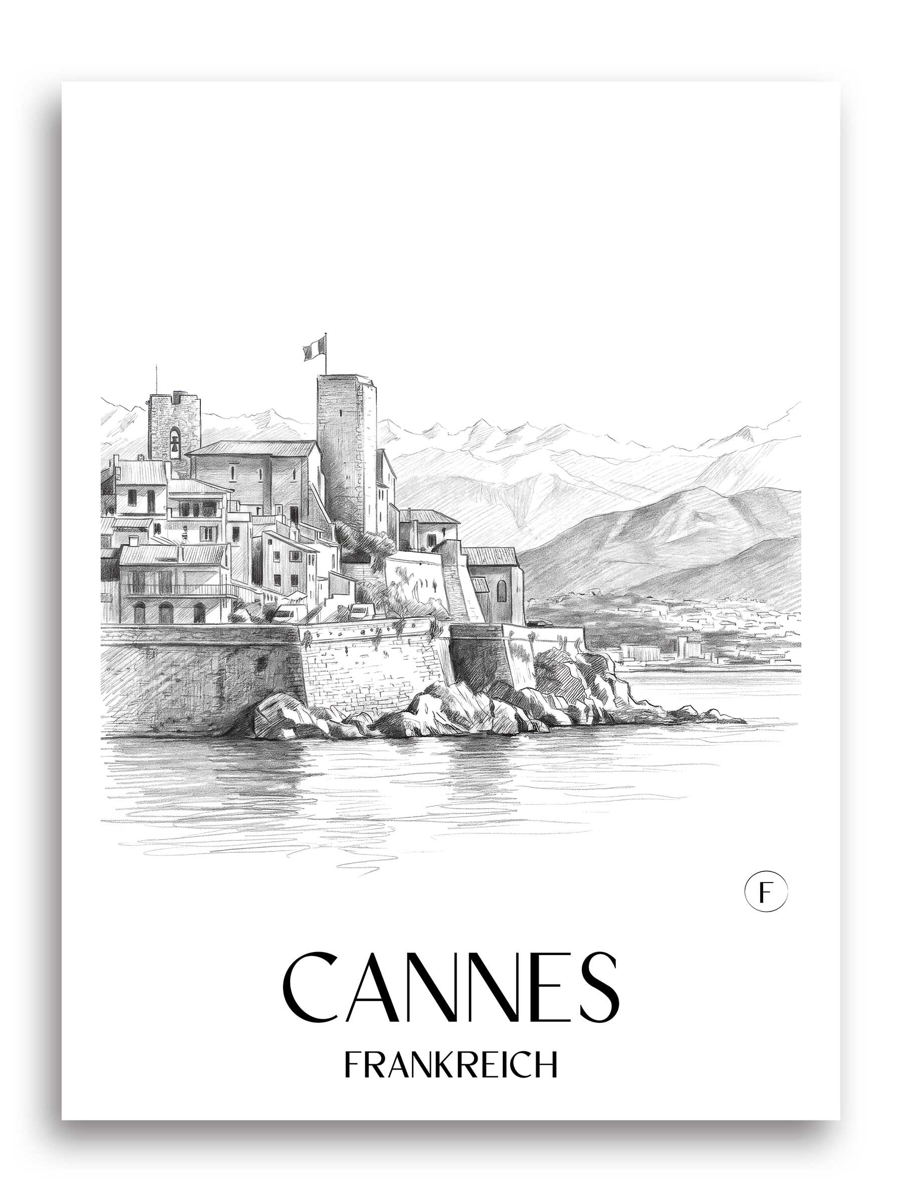 antibes-frankreich-poster-bleistift-zeichnung-drawing