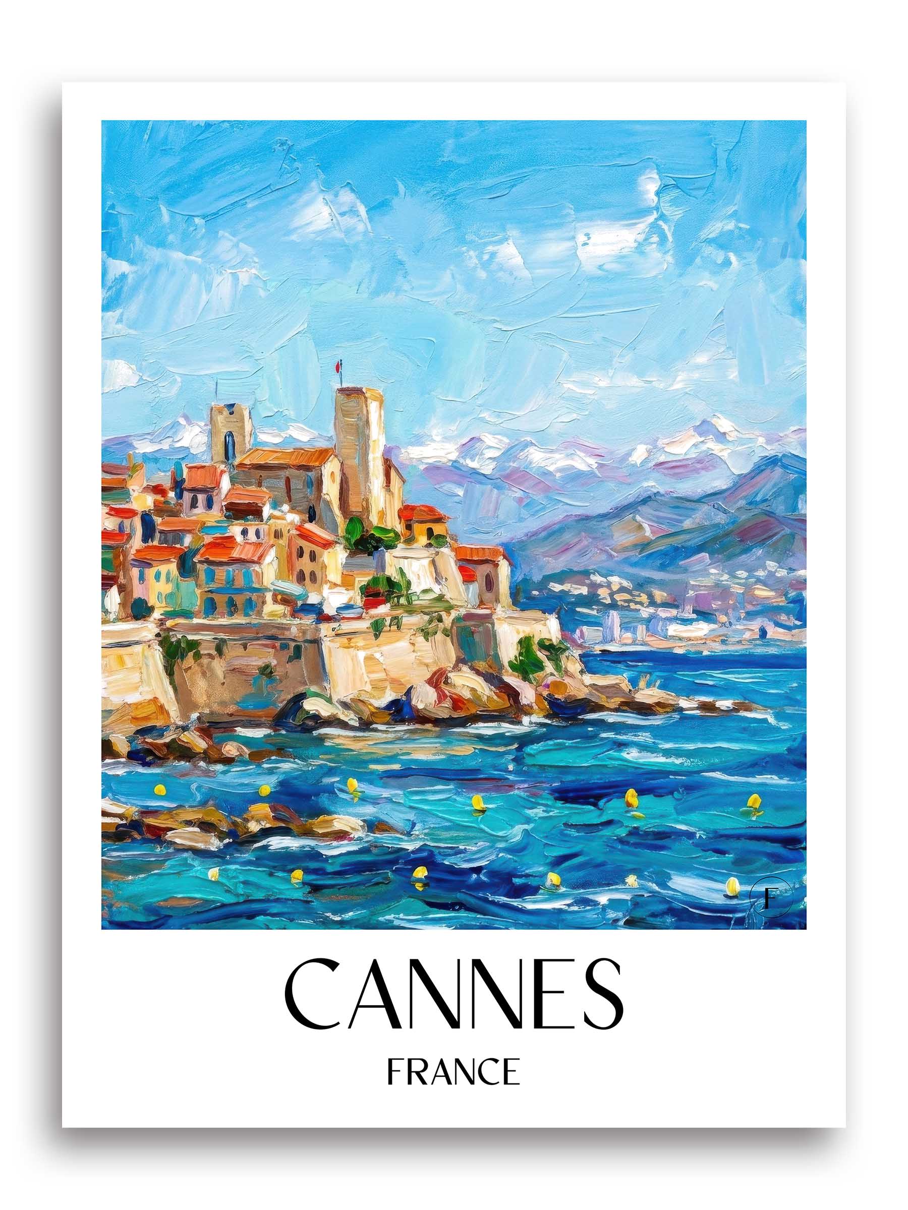 Antibes Poster - - Frankreich Kunstdruck - Ölgemälde von A4 bis A1 - favplace