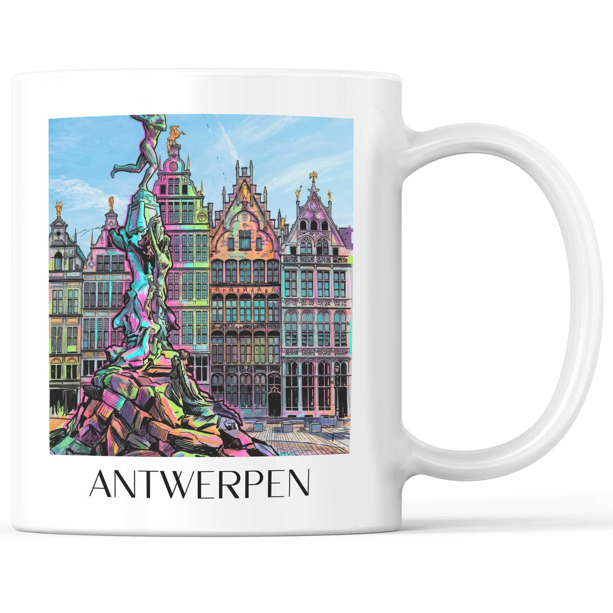 Antwerpen - Belgien Becher - Kaffeetasse im Tag Graffiti Stil - favplace