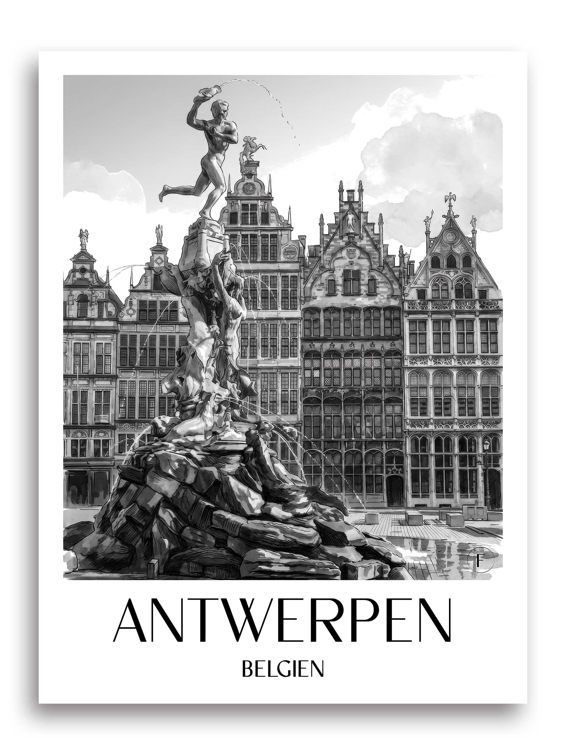 antwerpen-belgien-poster-aquarell-schwarz-weiss