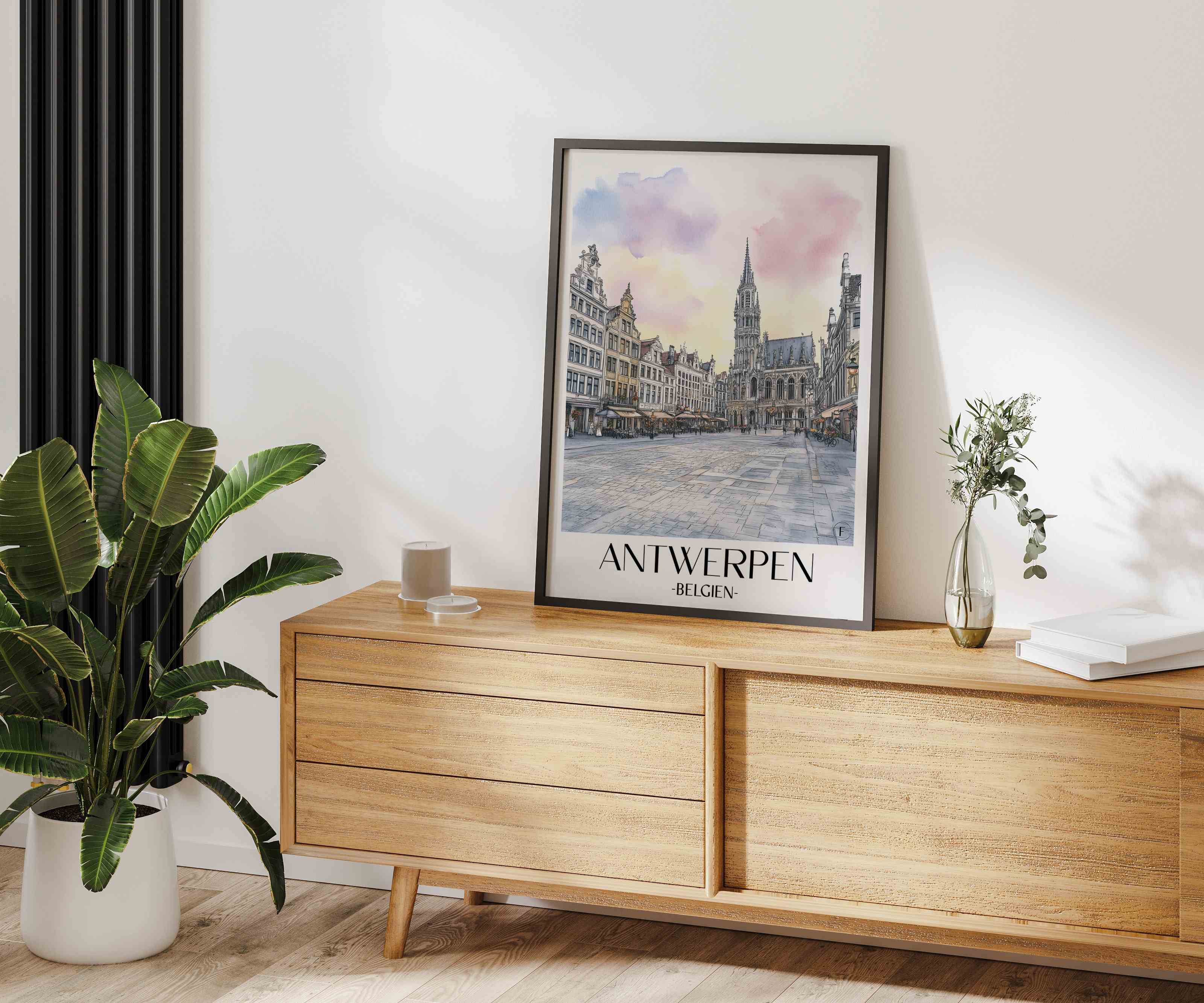 antwerpen-belgien-poster-aquarell