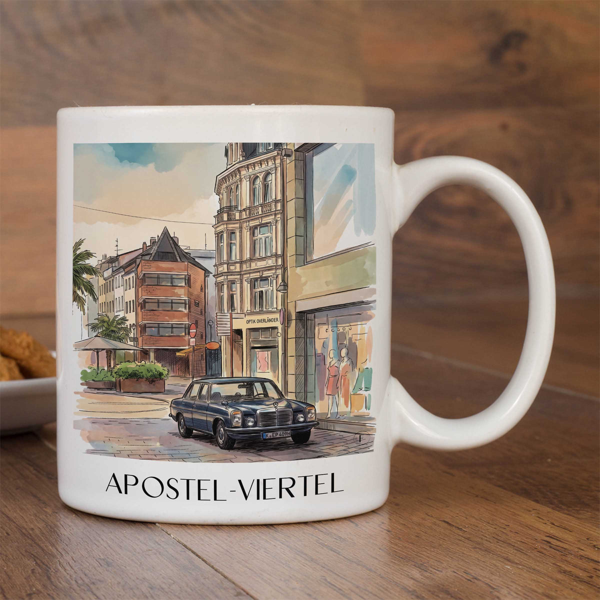 apostel-viertel-köln-deutschland-kaffeebecher-aquarell