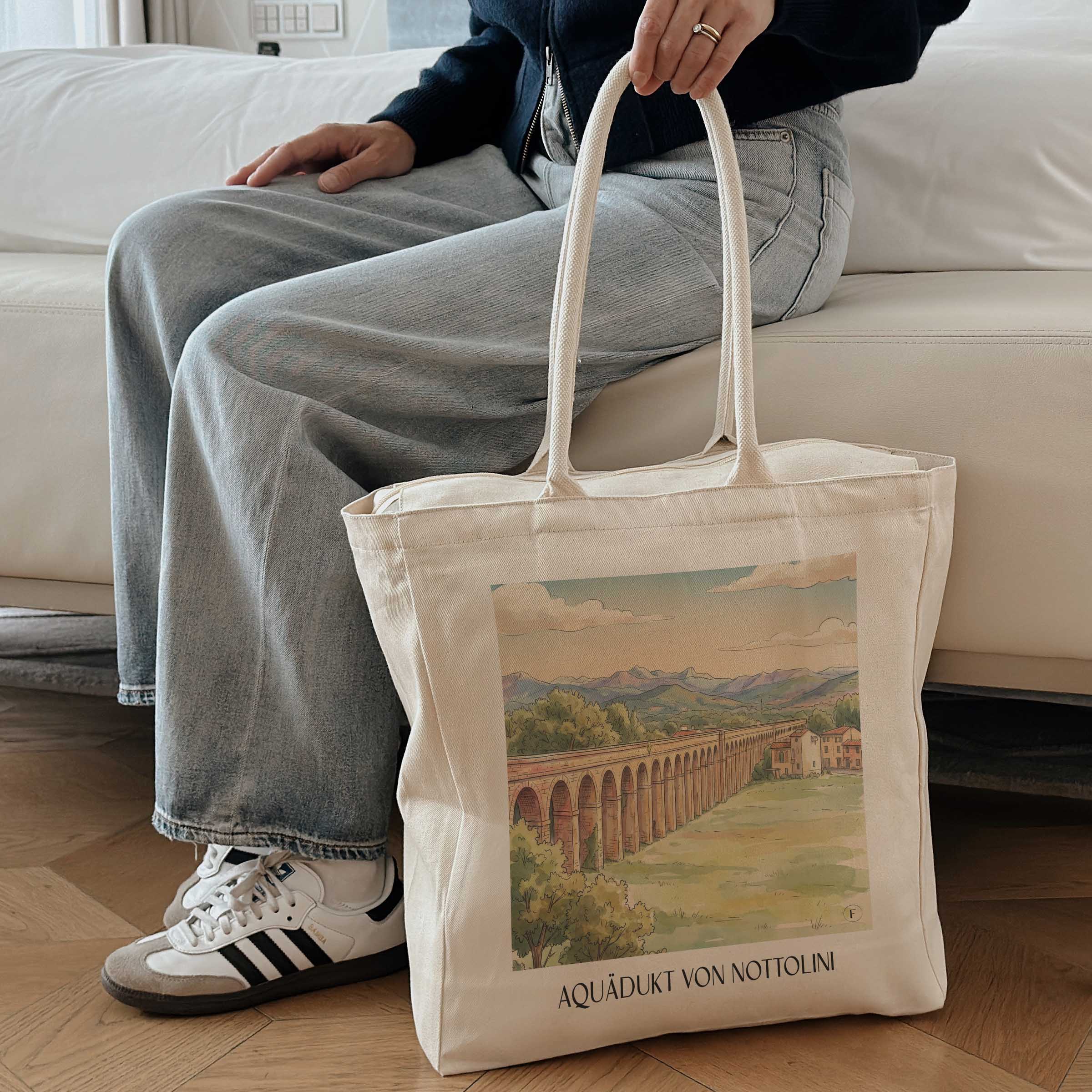aquädukt-von-nottolini-lucca-italien-einkaufstasche-aquarell