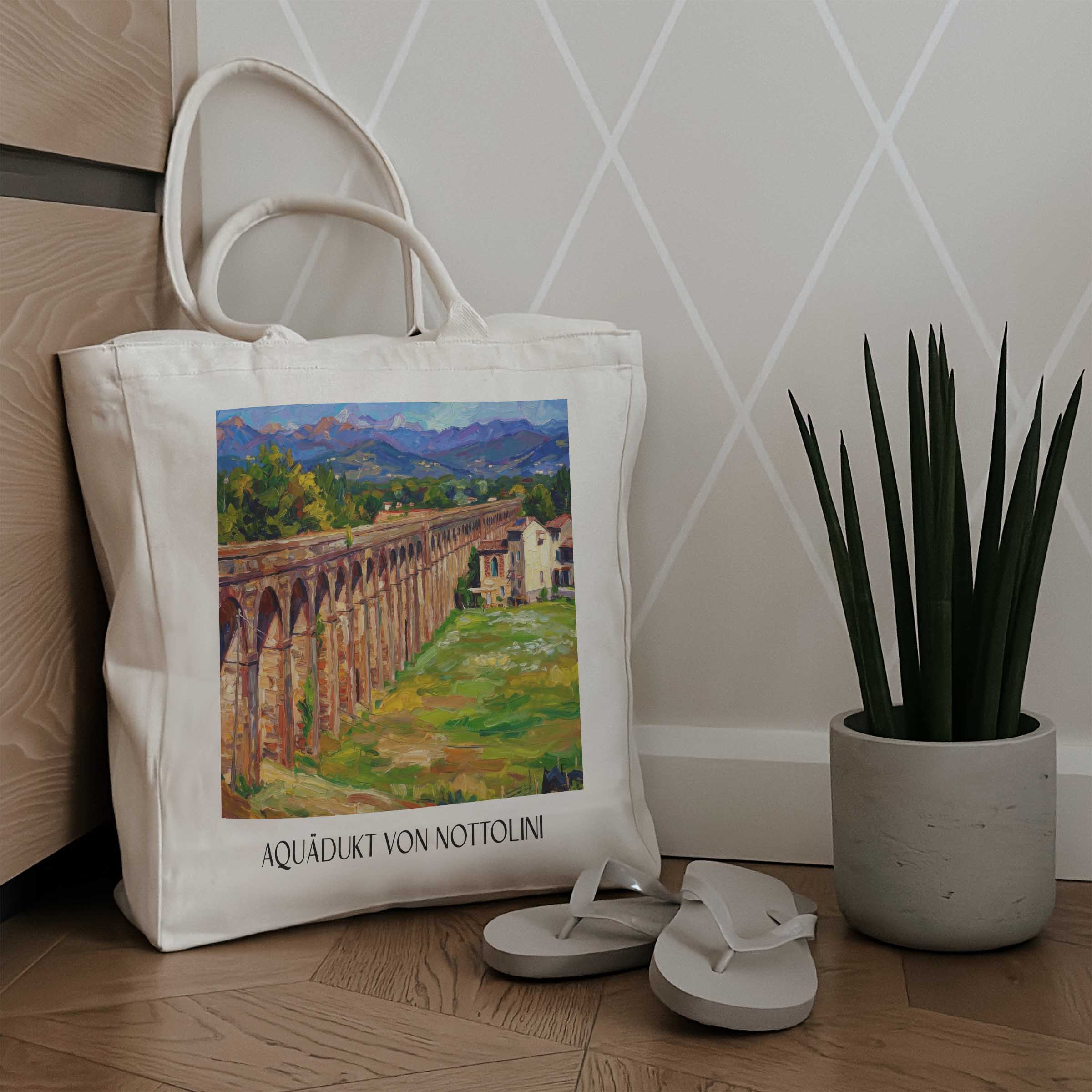 aquädukt-von-nottolini-lucca-italien-einkaufstasche-oil-painting-oelgemaelde