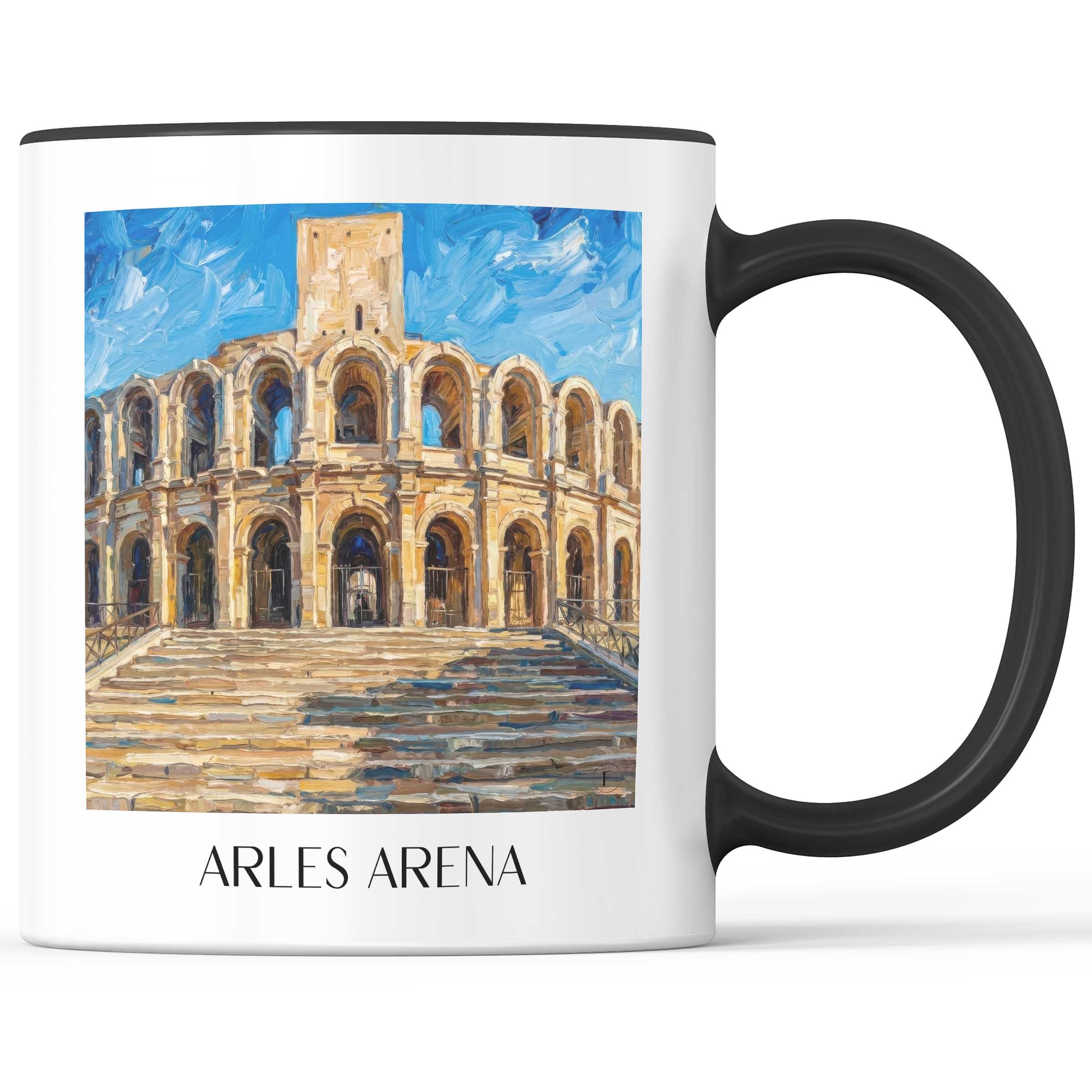 Arènes d´Arles Kaffeebecher - Provence - Frankreich Becher - Kaffeetasse im Ölgemälde Stil - favplace