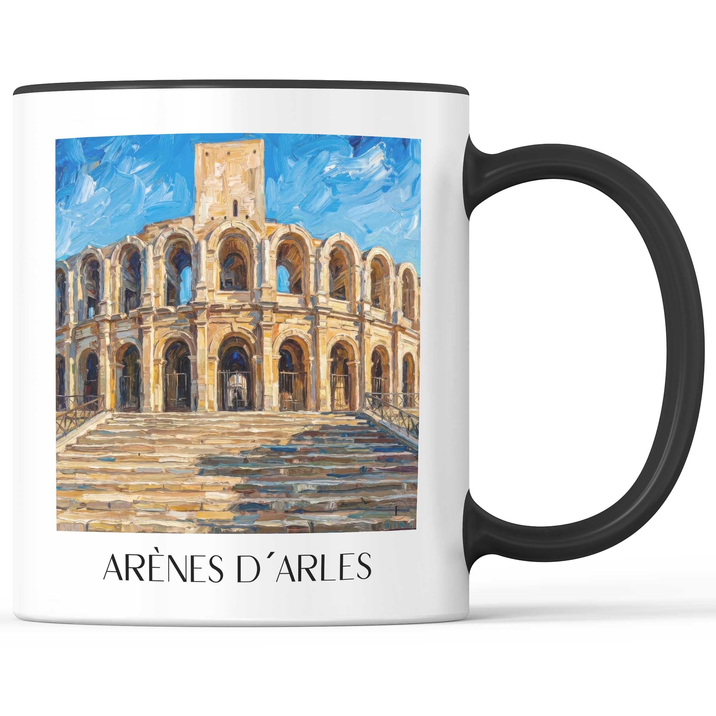 arènes-d´arles-provence-frankreich-kaffeebecher-oil-painting-oelgemaelde