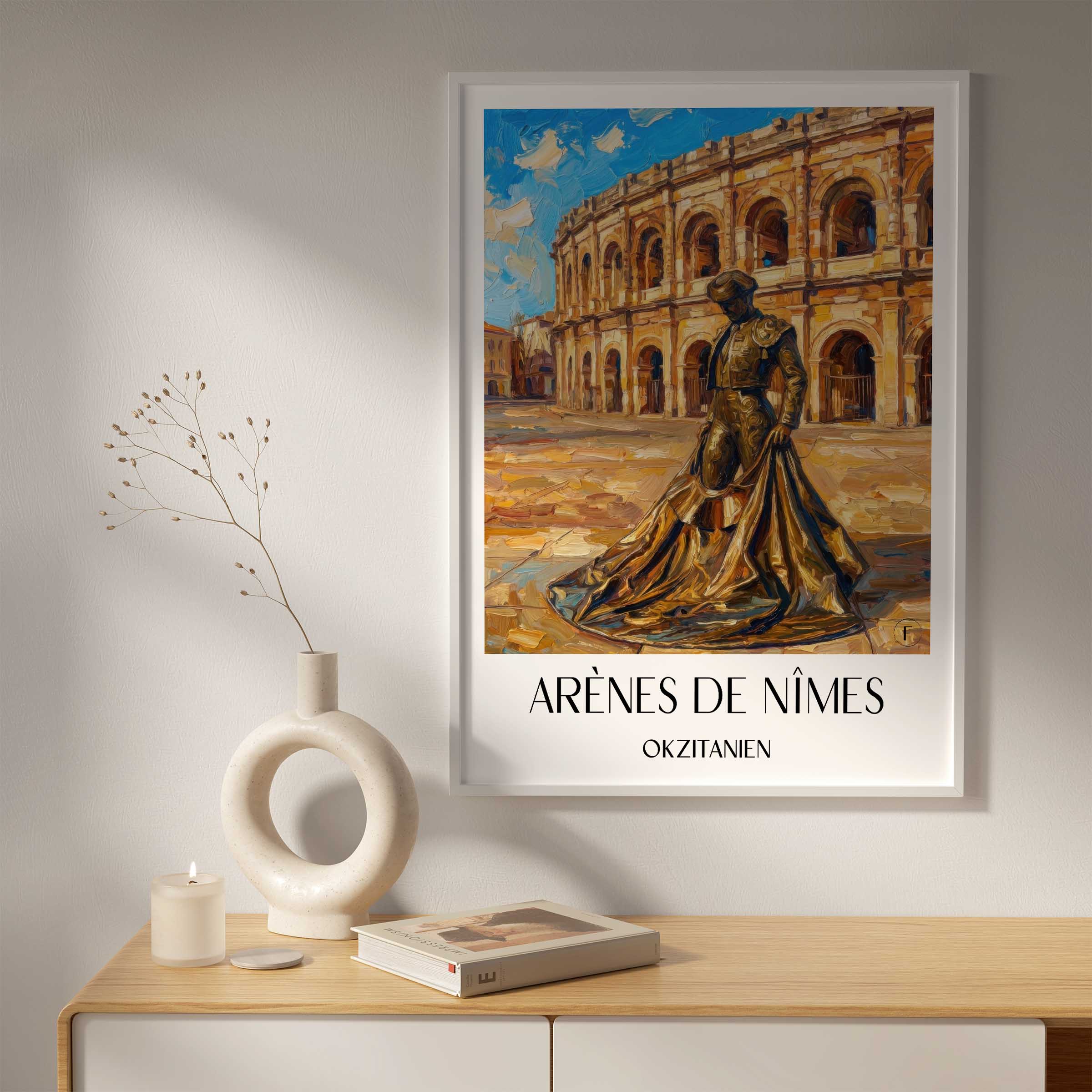 arènes-de-nîmes-okzitanien--frankreich-poster-oil-painting-oelgemaelde