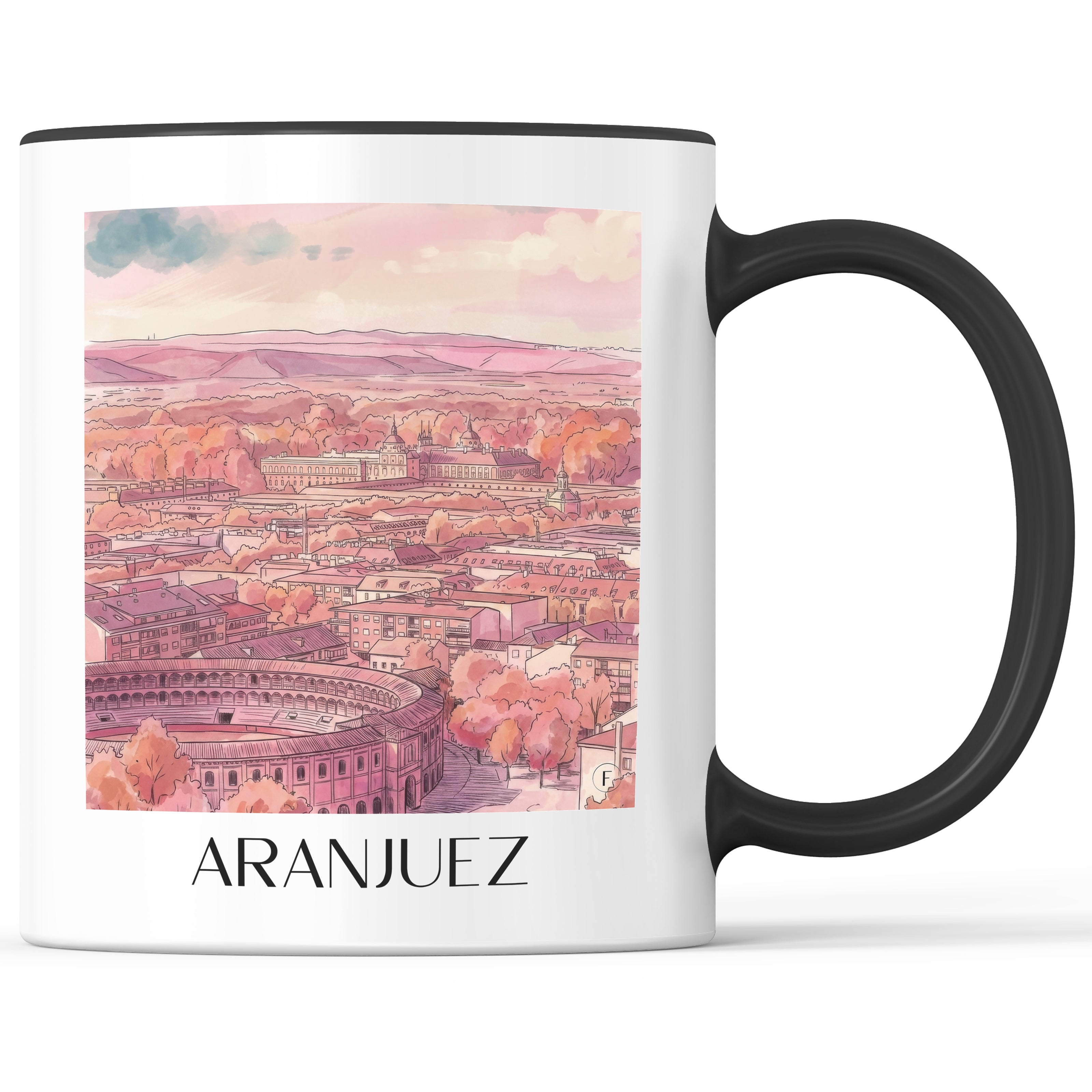 aranjuez-spanien-spanien-kaffeebecher-aquarell-pink-rosa