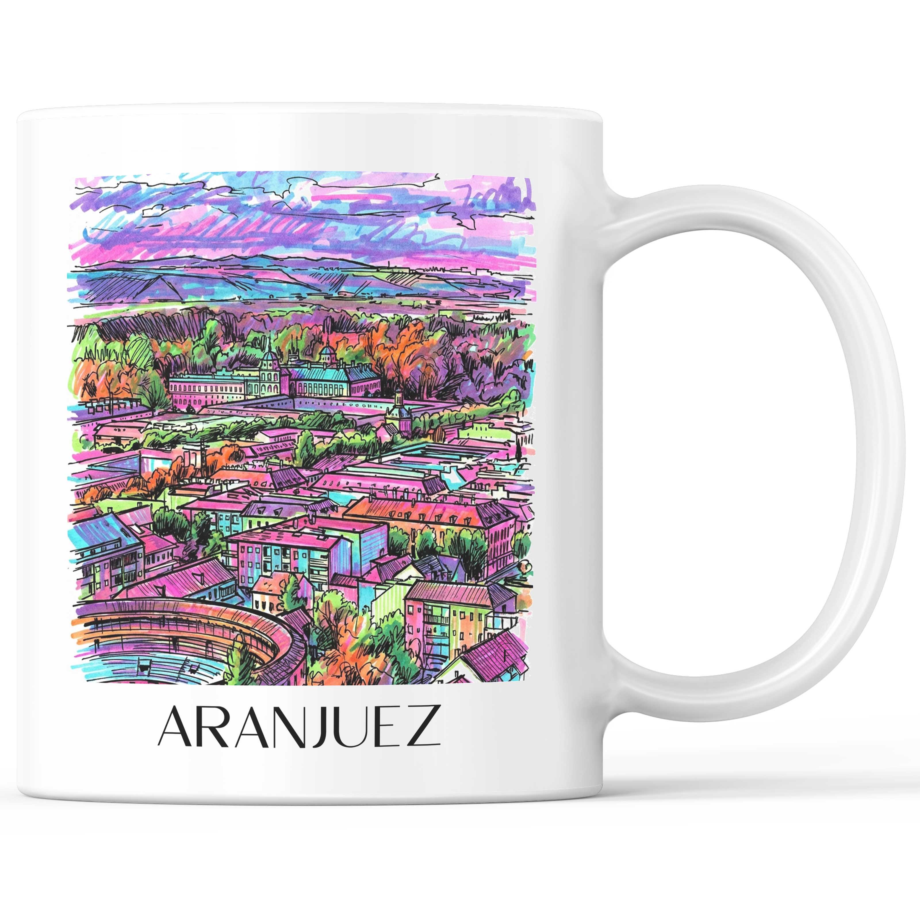 Aranjuez Kaffeebecher - Spanien - Spanien Becher - Kaffeetasse im Tag Graffiti Stil - favplace