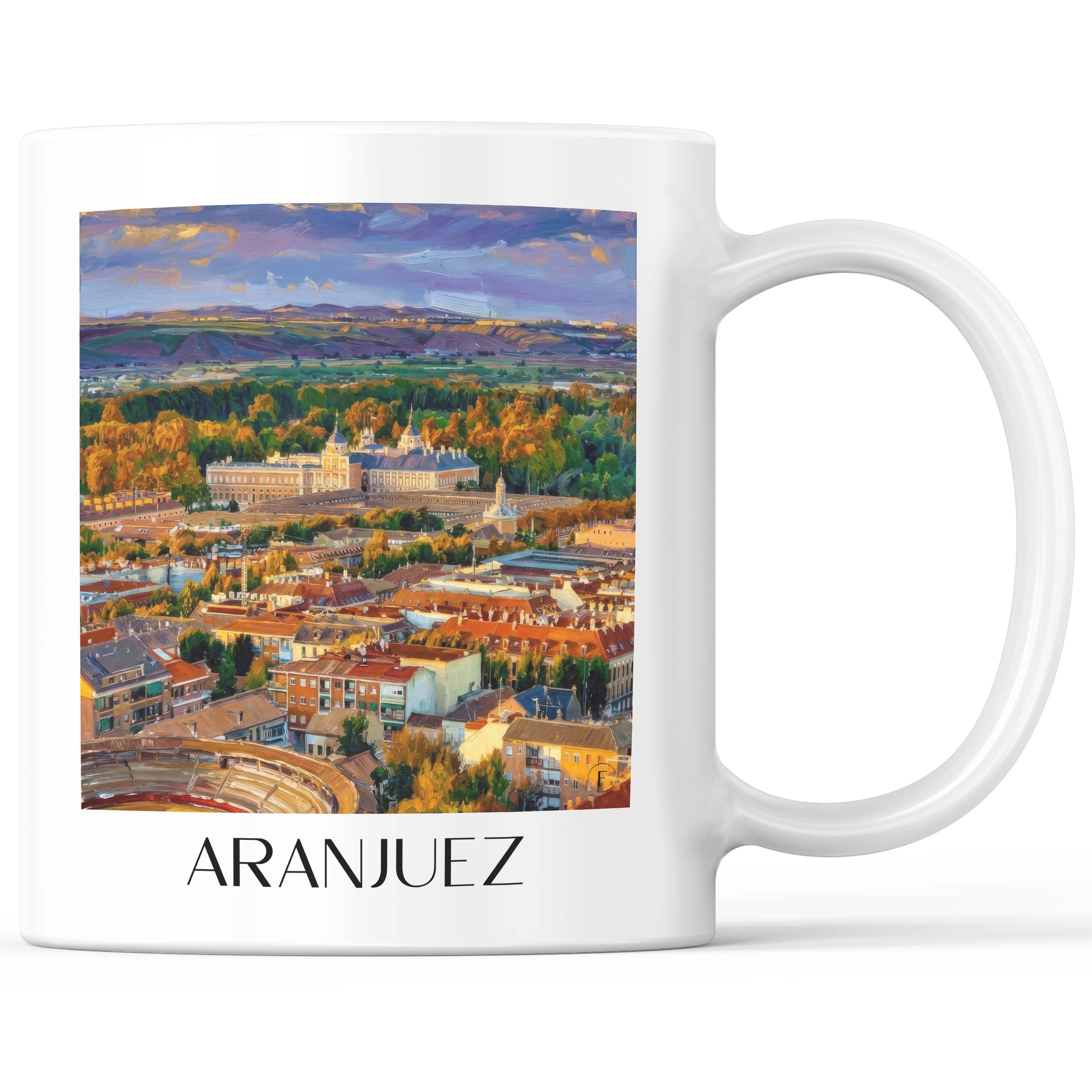 Aranjuez Kaffeebecher - Spanien - Spanien Becher - Kaffeetasse im Ölgemälde Stil - favplace