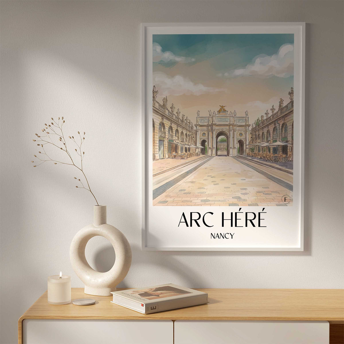 arc-héré-nancy-frankreich-poster-aquarell