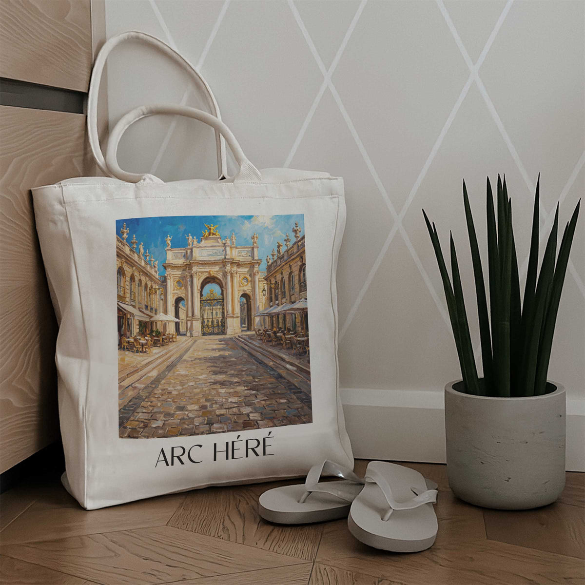 arc-héré-nancy-frankreich-einkaufstasche-oil-painting-oelgemaelde