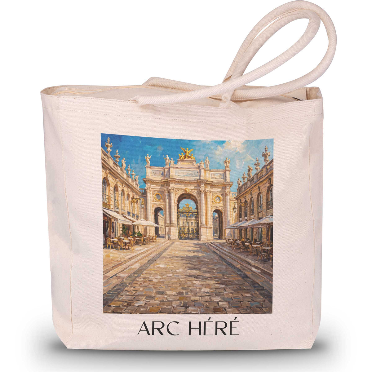 Arc Héré Shopping Tasche - Nancy - Frankreich Tote Bag - Einkaufstasche im Ölgemälde Stil - favplace