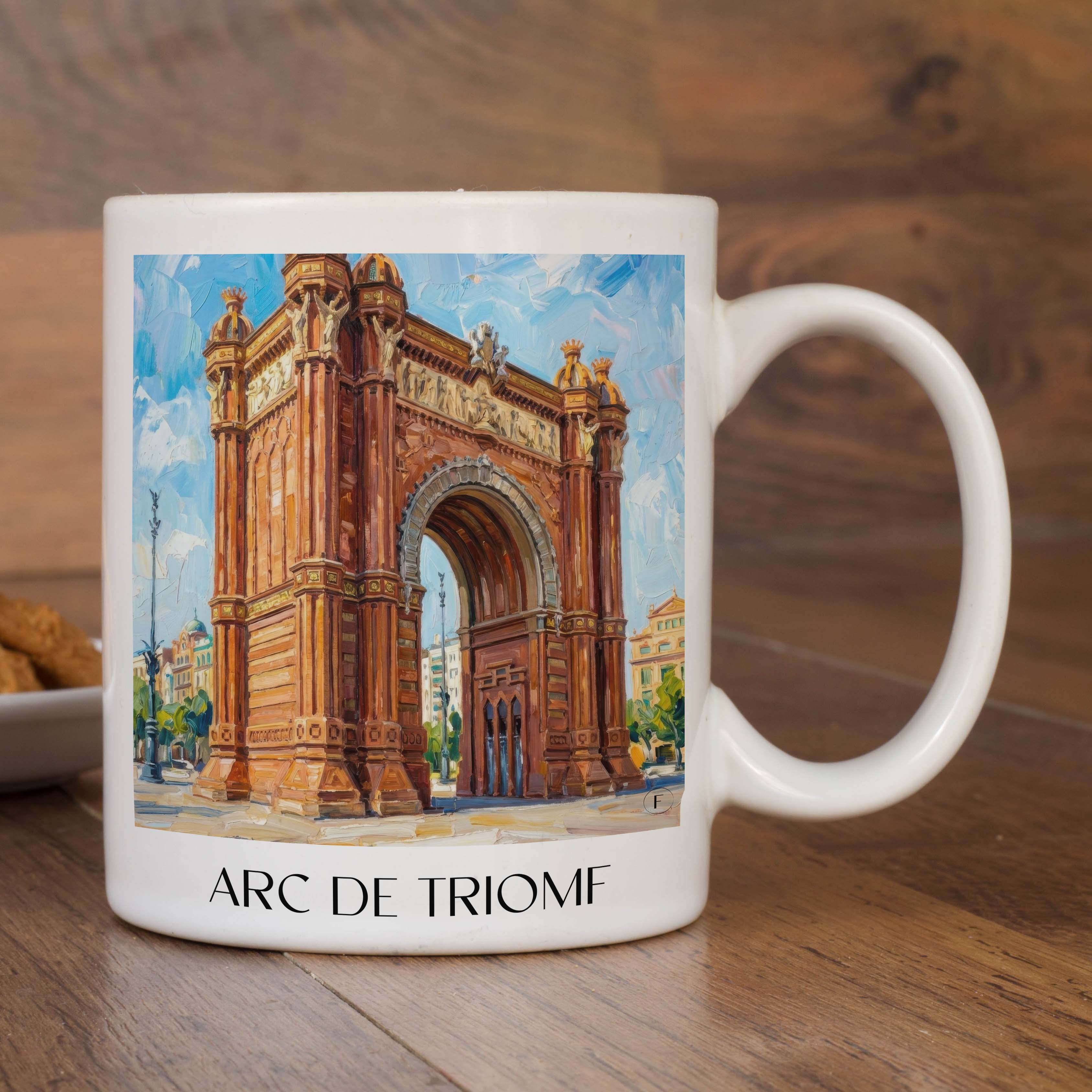 arc-de-triomf-barcelona-spanien-kaffeebecher-oil-painting-oelgemaelde