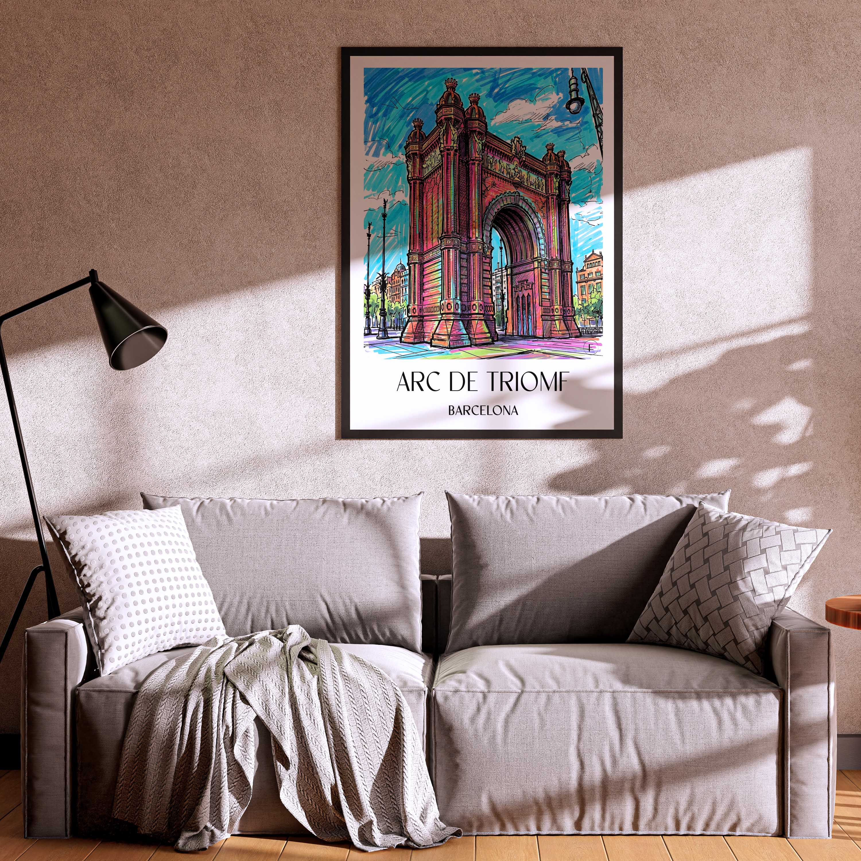 arc-de-triomf-barcelona-spanien-poster-graffiti