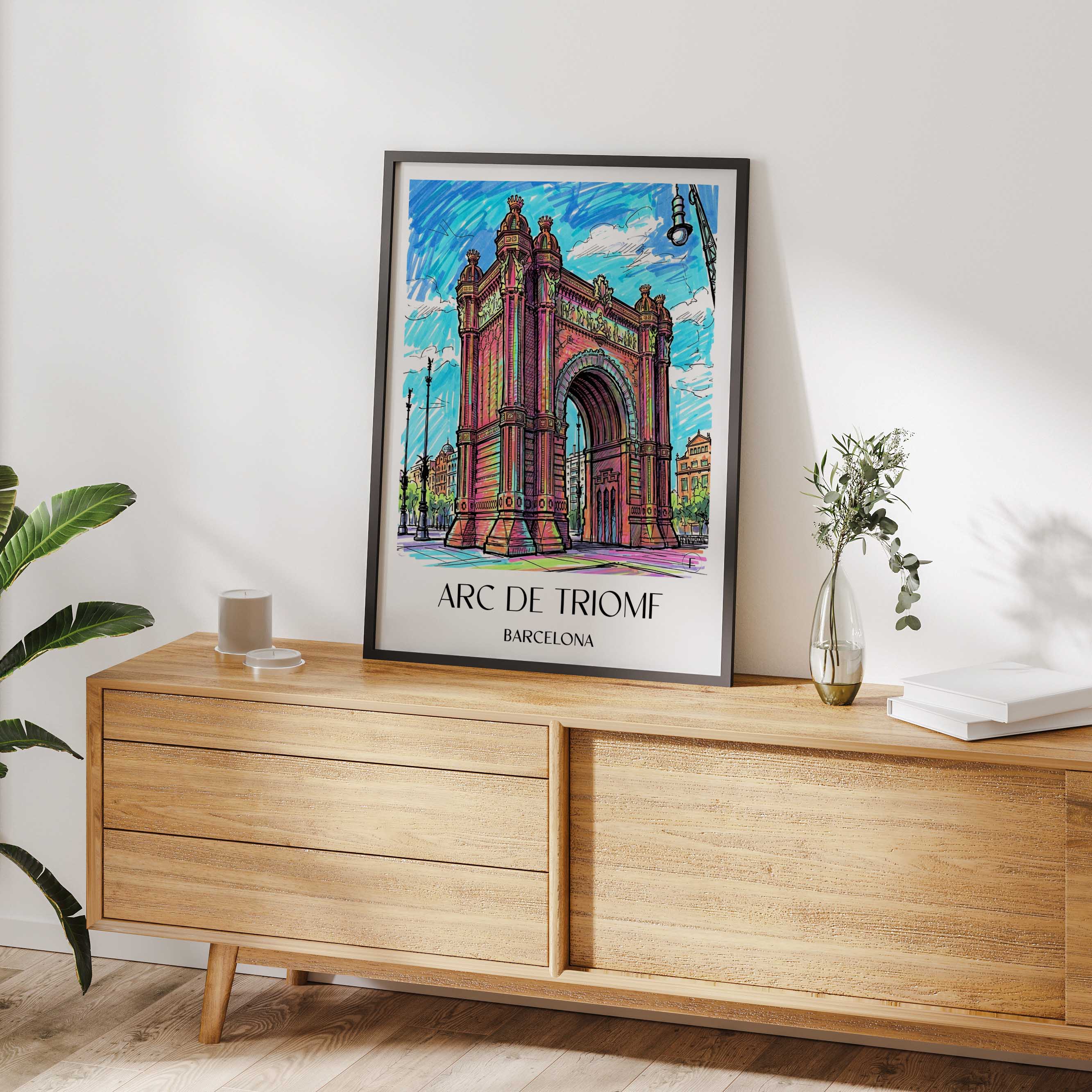 arc-de-triomf-barcelona-spanien-poster-graffiti