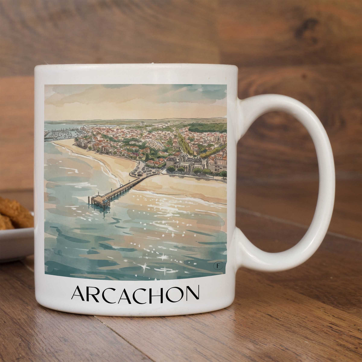 arcachon-gironde-frankreich-kaffeebecher-aquarell