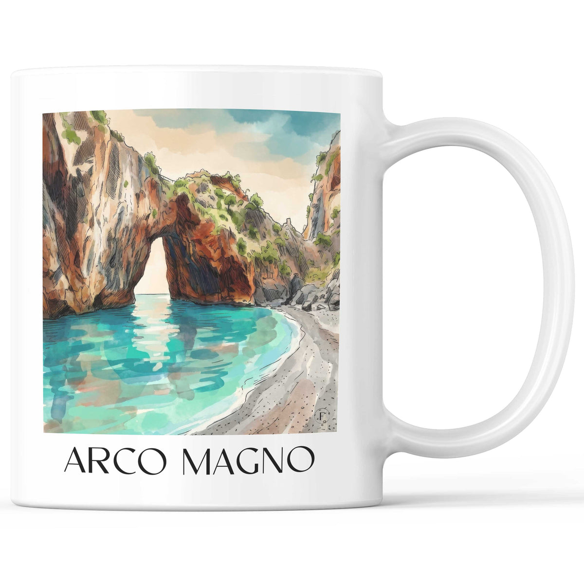 arco-magno-san-nicola-arcella-italien-kaffeebecher-aquarell