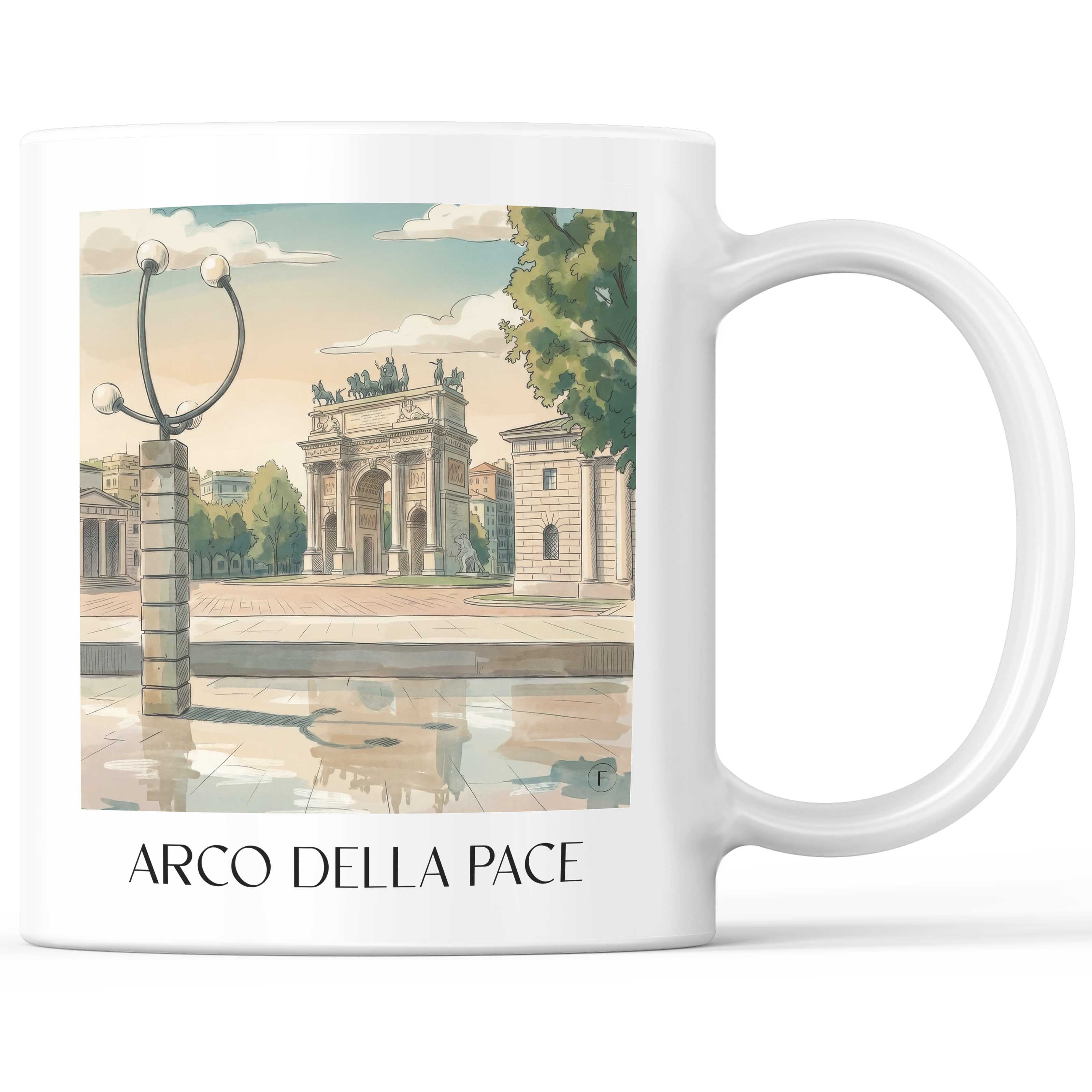 Arco della Pace Kaffeebecher - Mailand - Italien Becher - Kaffeetasse im Aquarell Stil - favplace