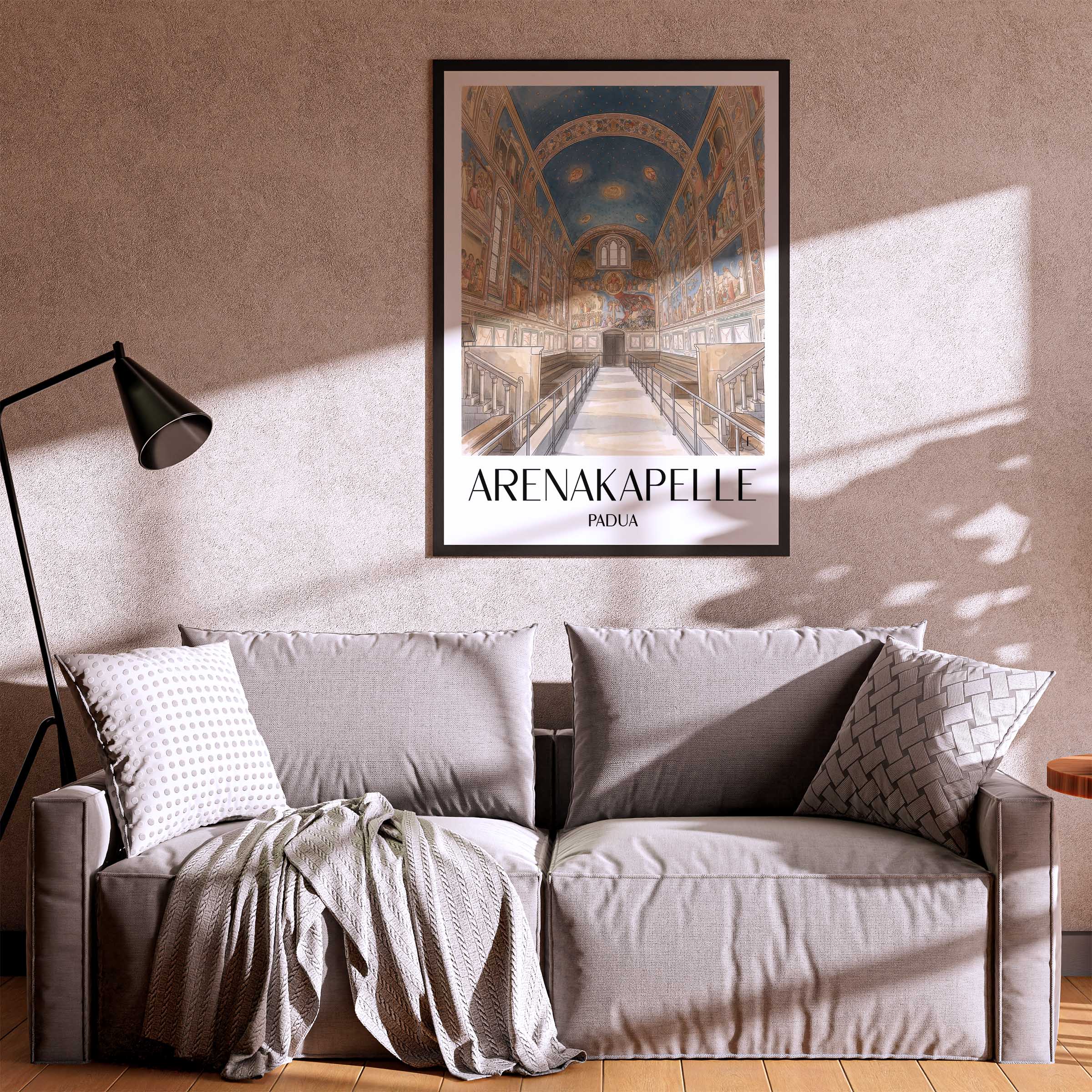 arenakapelle-padua-italien-poster-aquarell