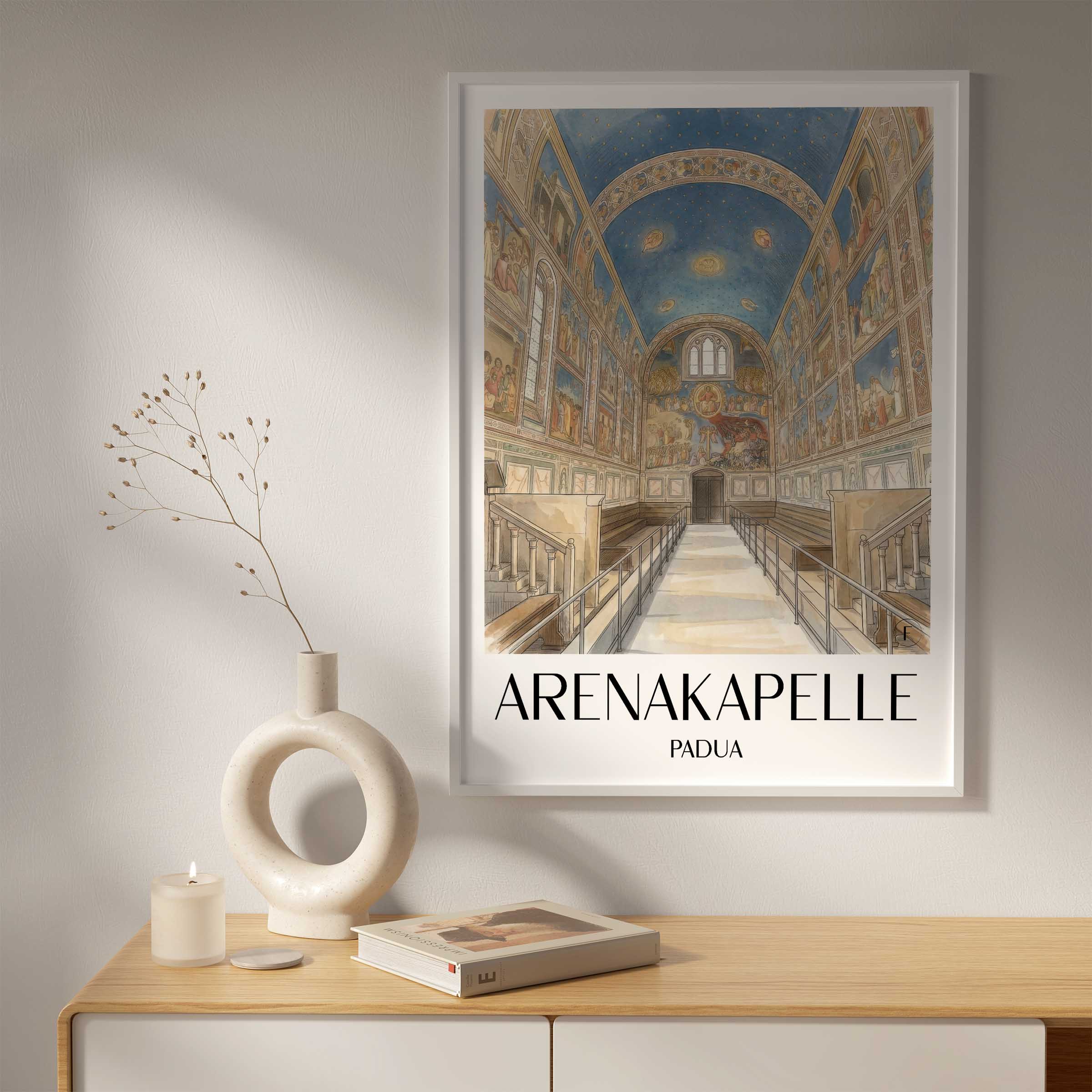 arenakapelle-padua-italien-poster-aquarell