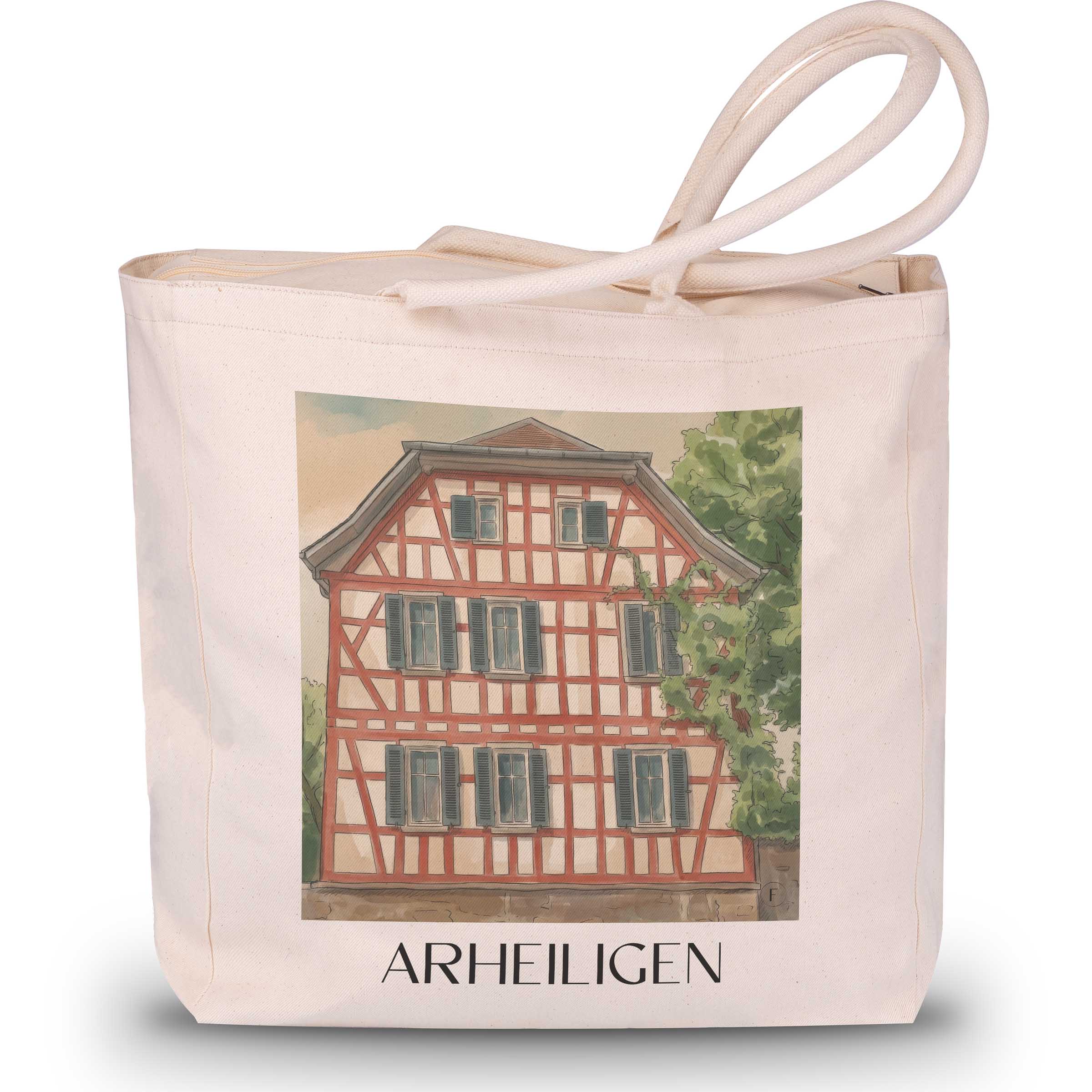 Arheiligen Shopping Tasche - Darmstadt - Deutschland Tote Bag - Einkaufstasche im Aquarell Stil - favplace