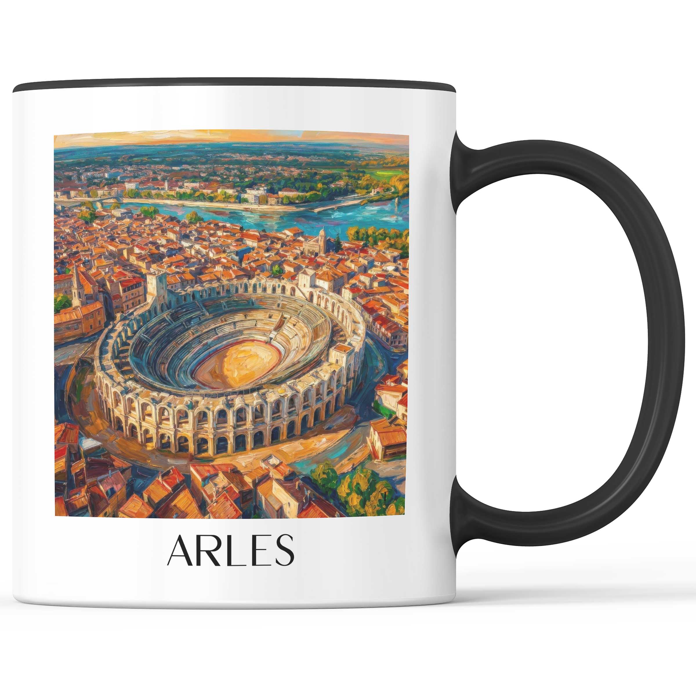 Arles Kaffeebecher - Provence - Frankreich Becher - Kaffeetasse im Ölgemälde Stil - favplace