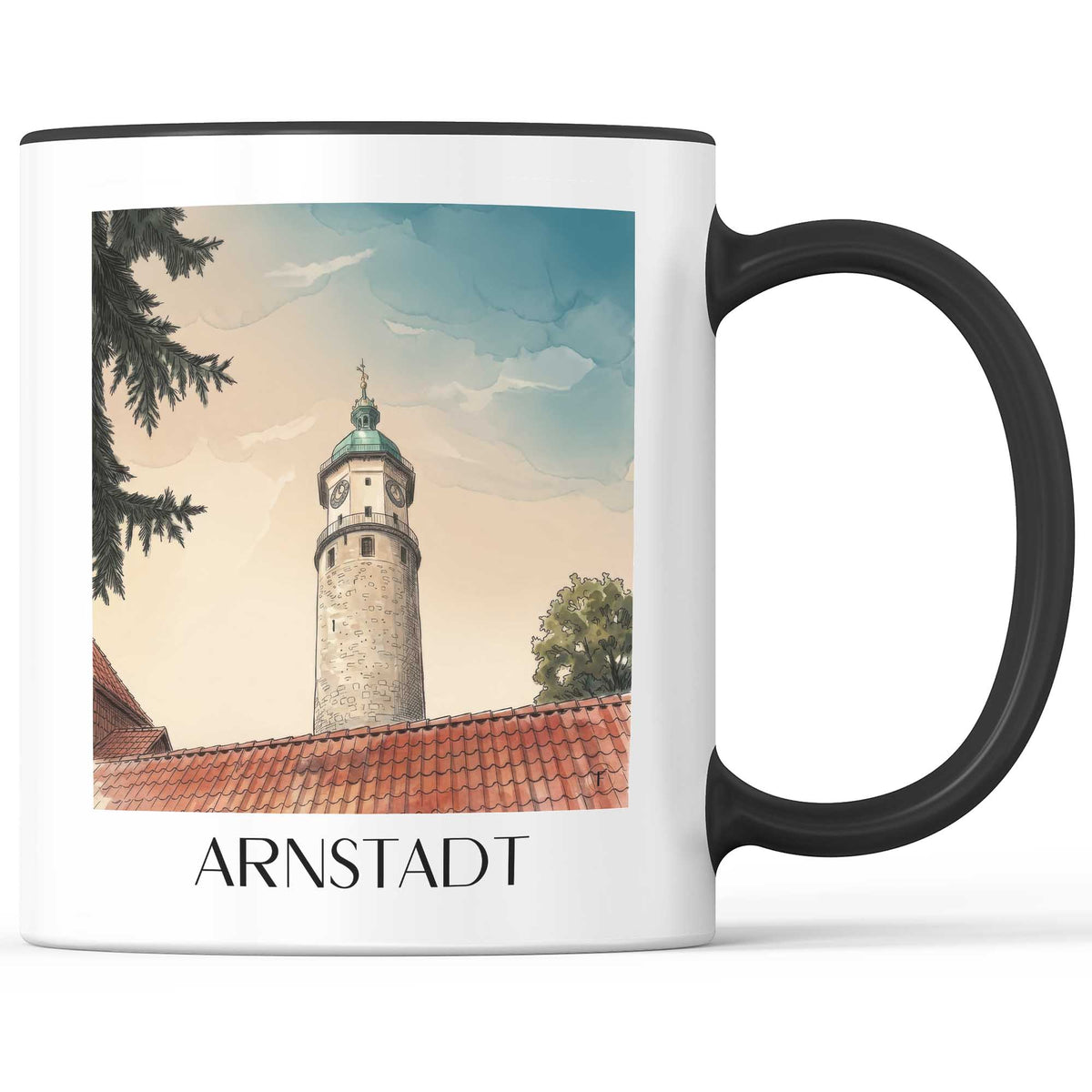 arnstadt-ilmtal-deutschland-kaffeebecher-aquarell